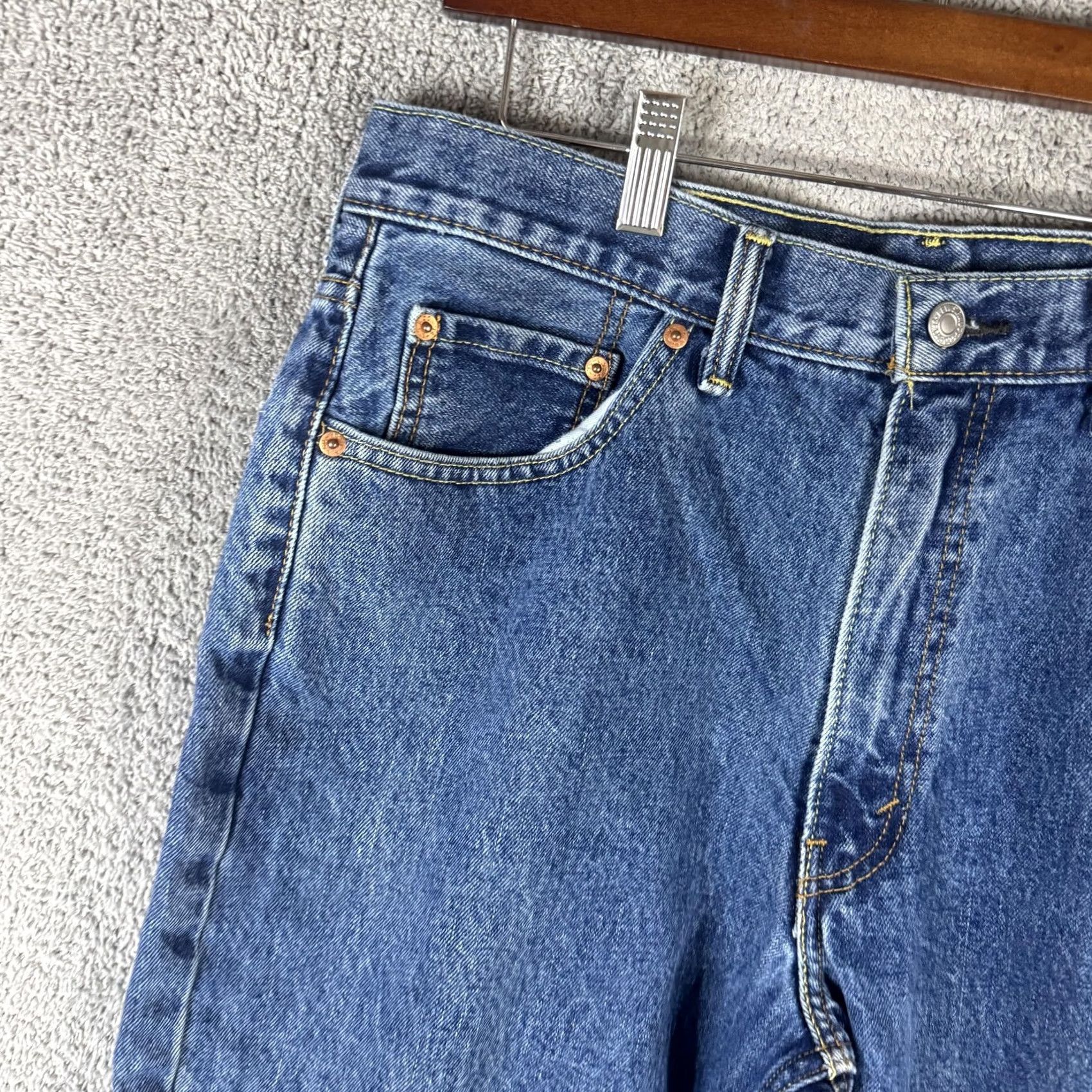 Levi's Levi's 550 Jeans Mens 36x29 Blue Relaxed Fit Tapered Leg Denim Medium Wash Casual Jeans Size US 36 / EU 52 - 2 Thumbnail