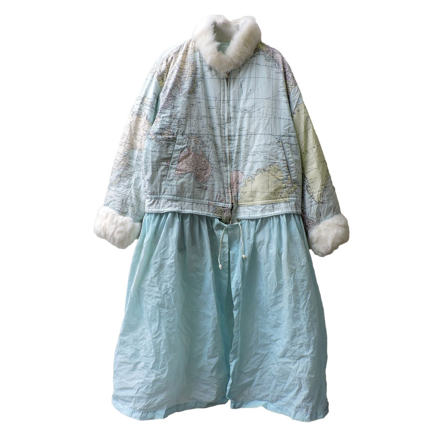 Issey Miyake ISSEY MIYAKE WORLD MAP REVERSIBLE BOMBER FUR JACKET Size M / US 6-8 / IT 42-44 - 1 Thumbnail