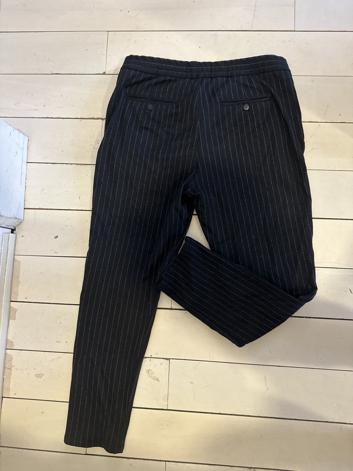 Zara Pinstripe navy joggers Size US 32 / EU 48 - 2 Thumbnail
