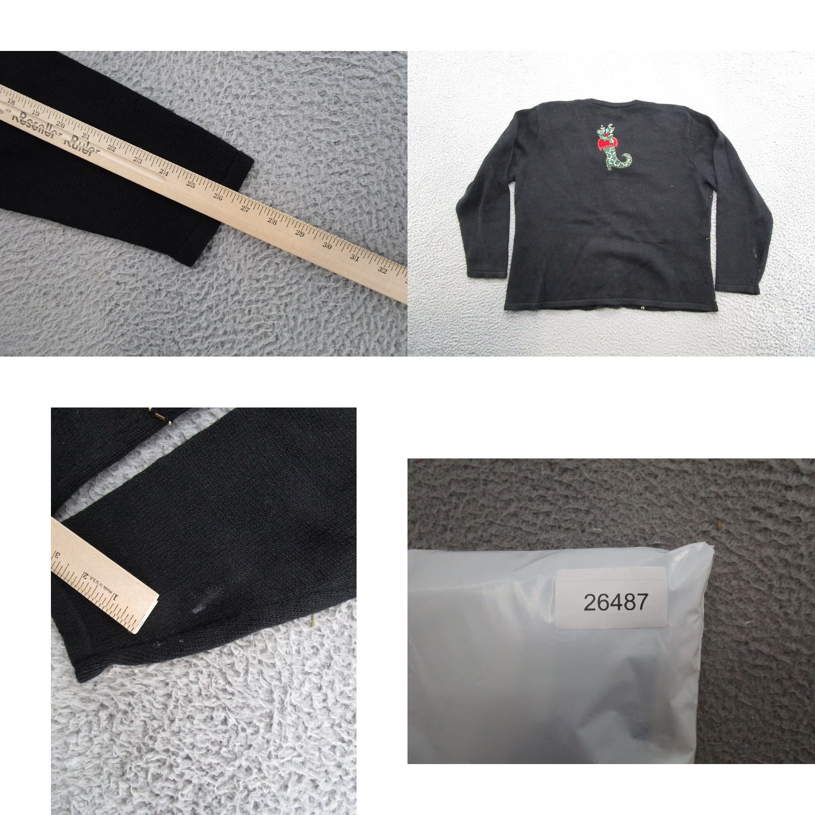 Vintage VTG Y2K 2004 Heirloom Collectibles Holiday Christmas Cardigan Zip Size PL Read Sweater Women Black Cardigan Christmas 2004 Womens PL Size L / US 10 / IT 46 - 8 Thumbnail