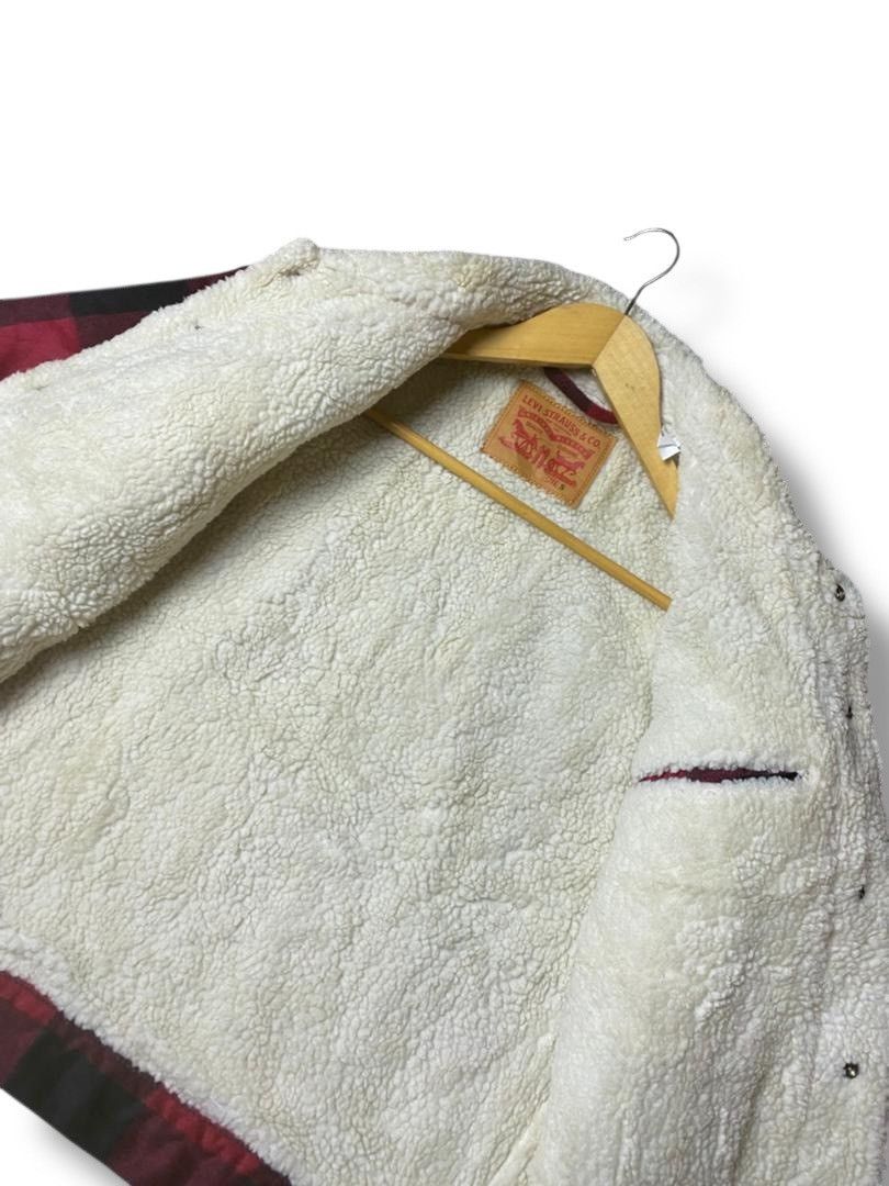 Levi's Levis Strauss & Co. Plaid Sherpa Jacket (146) Size US XXS / EU 40 - 3 Thumbnail