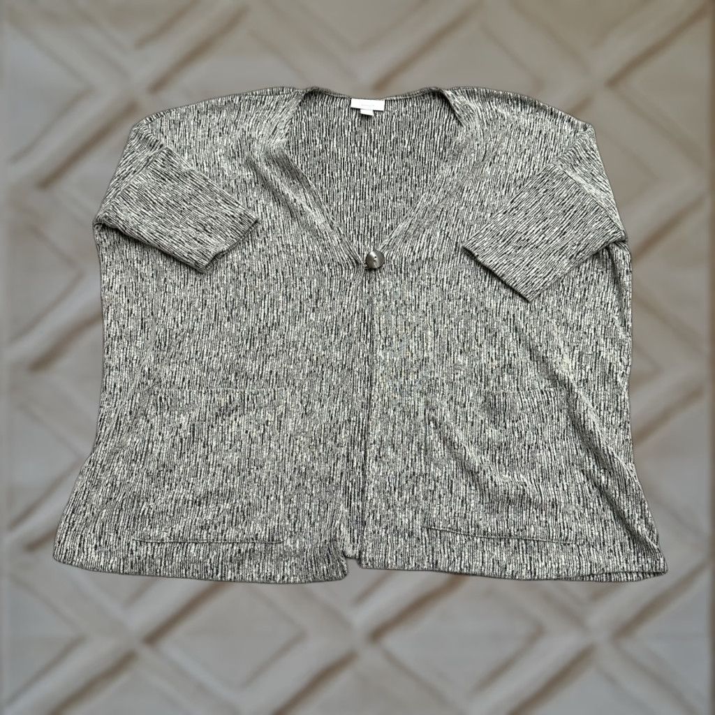 Vintage PureJill Linen Blend Top Women XS Gray Short Sleeve Pocket Soft Stretch Size XS / US 0-2 / IT 36-38 - 1 Thumbnail