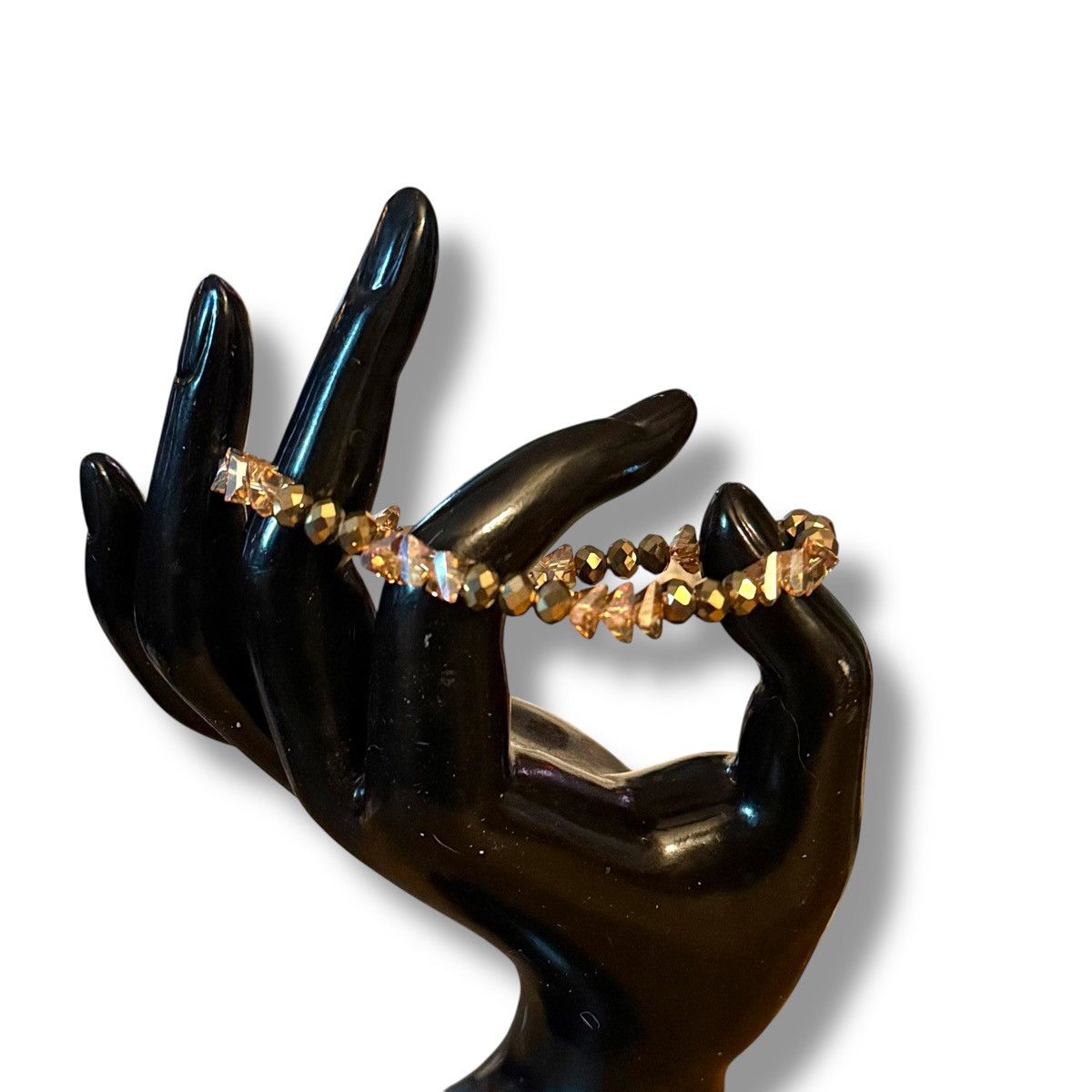 Other Erimish gold and champagne glass bead stretch bracelet Size ONE SIZE - 2 Thumbnail