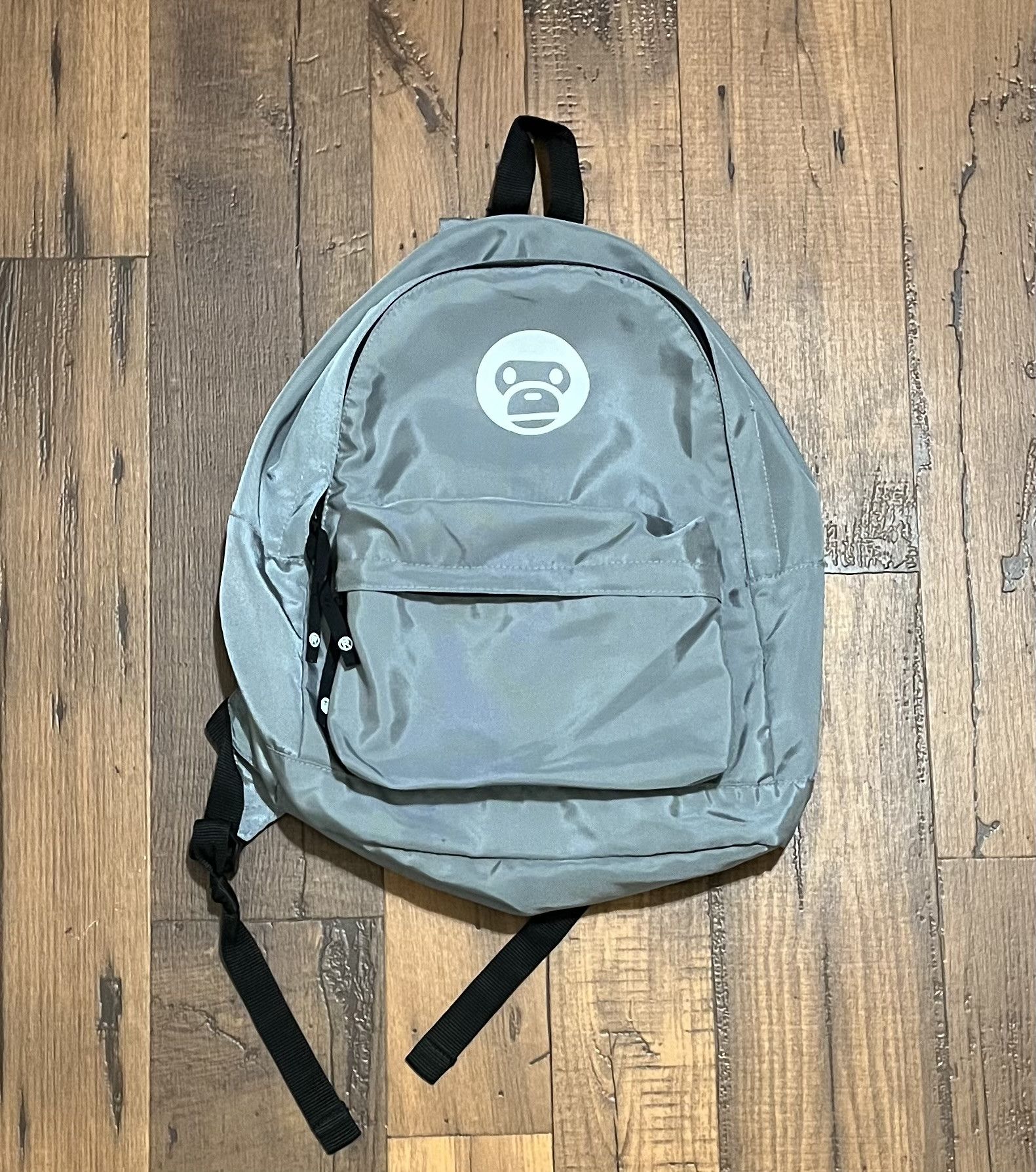 image of Bape Baby Milo Bookbag Backpack in Silver, Men's