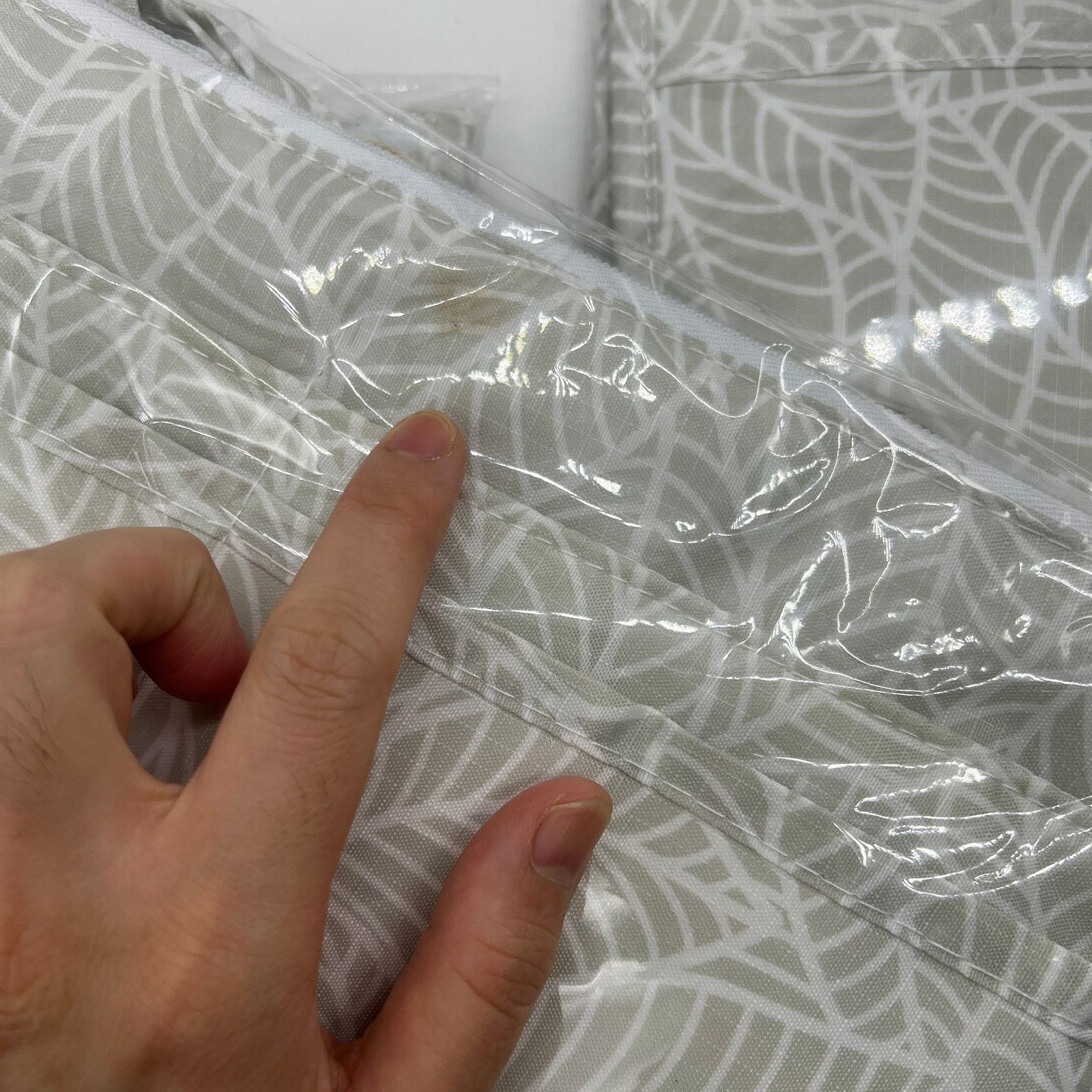 Other Periea Set of 3 Purse Organizers with Gift Bags Grey Leaves Size ONE SIZE - 5 Thumbnail