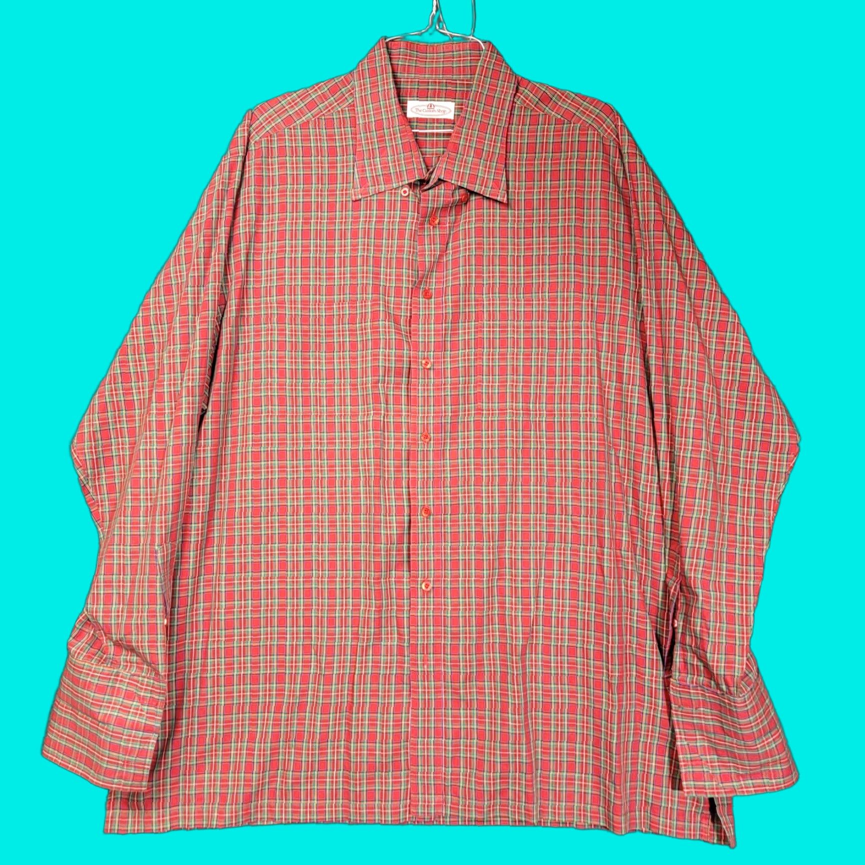 Vintage the custom shop dress shirt mens 3xl plaid business casual button down shirt Mens Size US XXL / EU 58 / 5 - 1 Thumbnail