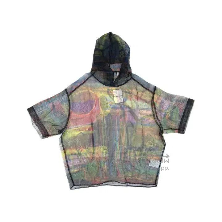 Givenchy Givenchy Men's Short-Sleeve Transparent Hooded Sweatshirt. Size US L / EU 52-54 / 3 - 2 Thumbnail