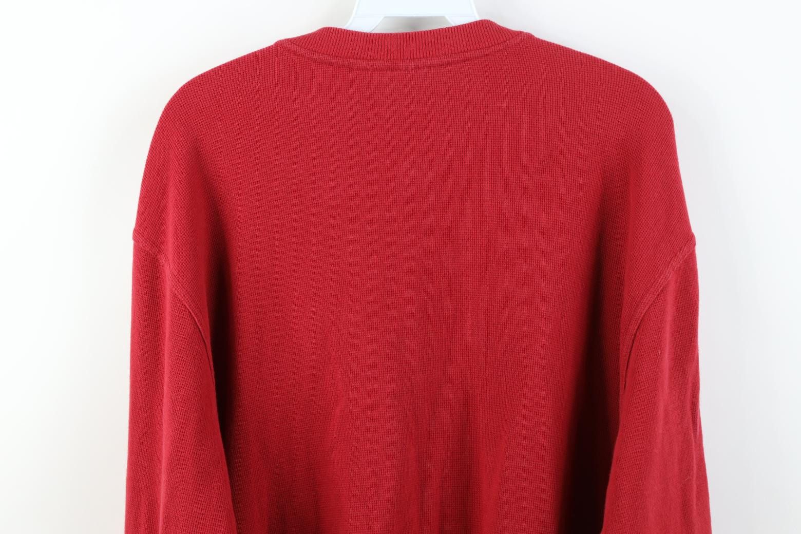 L.L. Bean Vintage 90s Y2K LL Bean Waffle Long Sleeve Henley T-Shirt Size US L / EU 52-54 / 3 - 14 Thumbnail