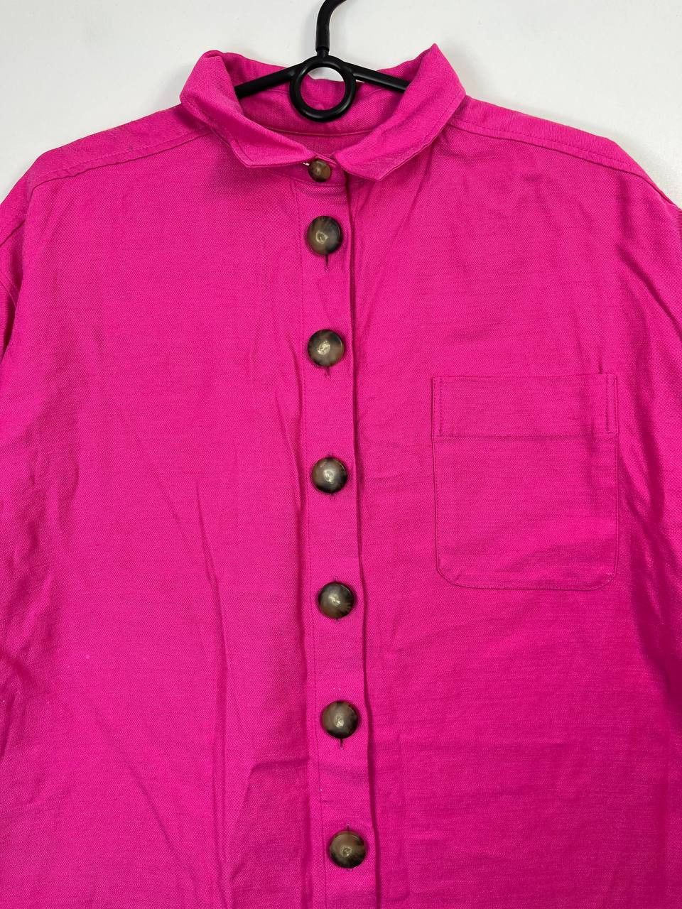 Sezane Sezane Pink Button Up Shirt Viscose Linen Short Sleeve M Size M / US 6-8 / IT 42-44 - 2 Thumbnail