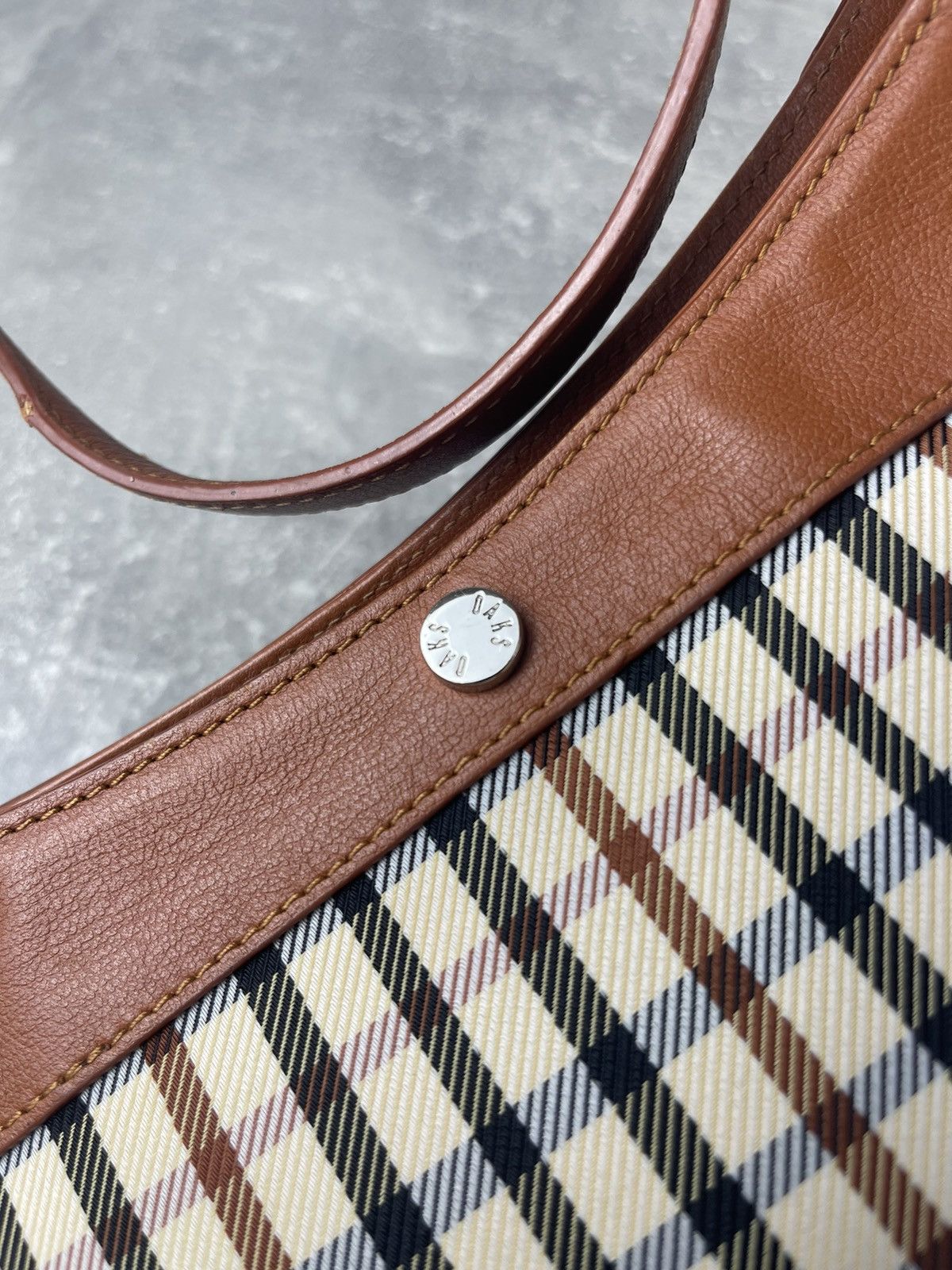 DAKS × Vintage Daks London Brown Leather Shoulder Future Tote Bag Size ONE SIZE - 14 Thumbnail