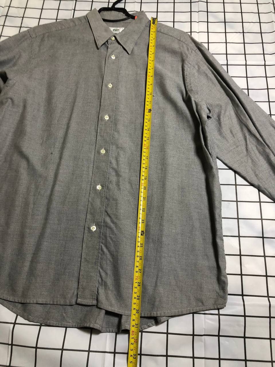 Lacoste Lacoste Regular Fit Short Sleeve Oxford Shirt in Pale Size US L / EU 52-54 / 3 - 4 Thumbnail