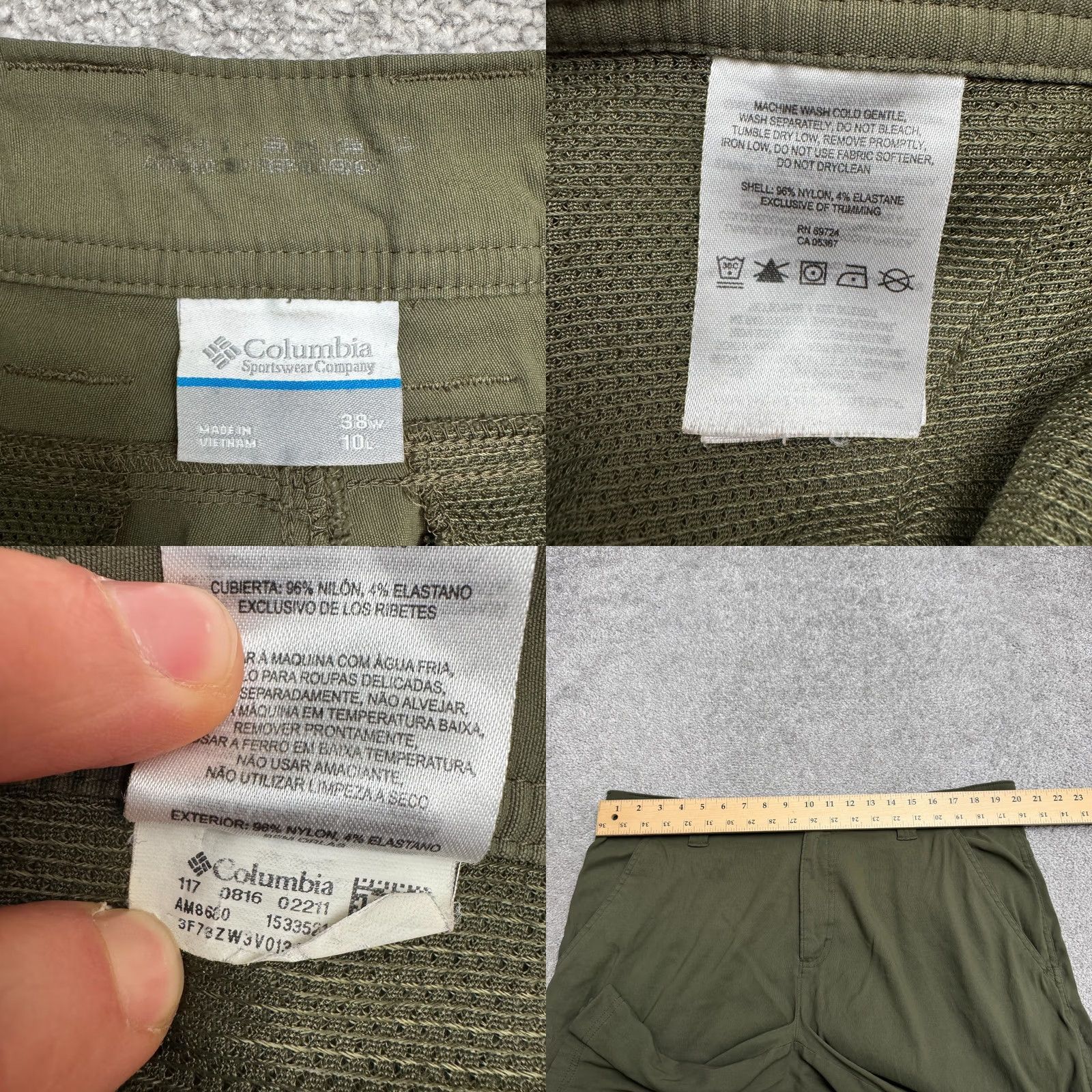 Olive Columbia Silver Ridge II Outdoor Hiking Shorts Mens 38 Olive Green Nylon Trail Shorts Medium Pocketed Size US 38 / EU 54 - 8 Thumbnail