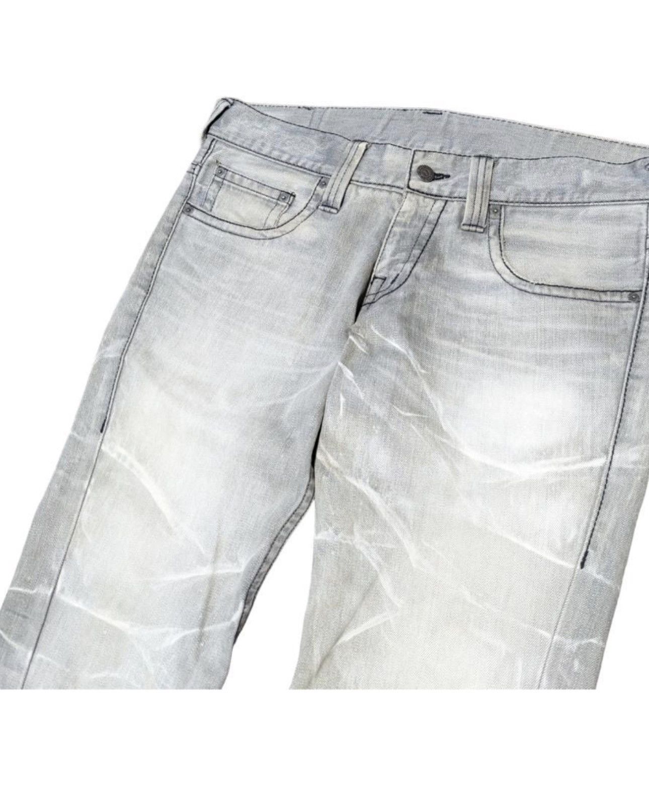 Tornado Mart Rare Tornado Mart flare denim distressed Size US 33 - 3 Thumbnail