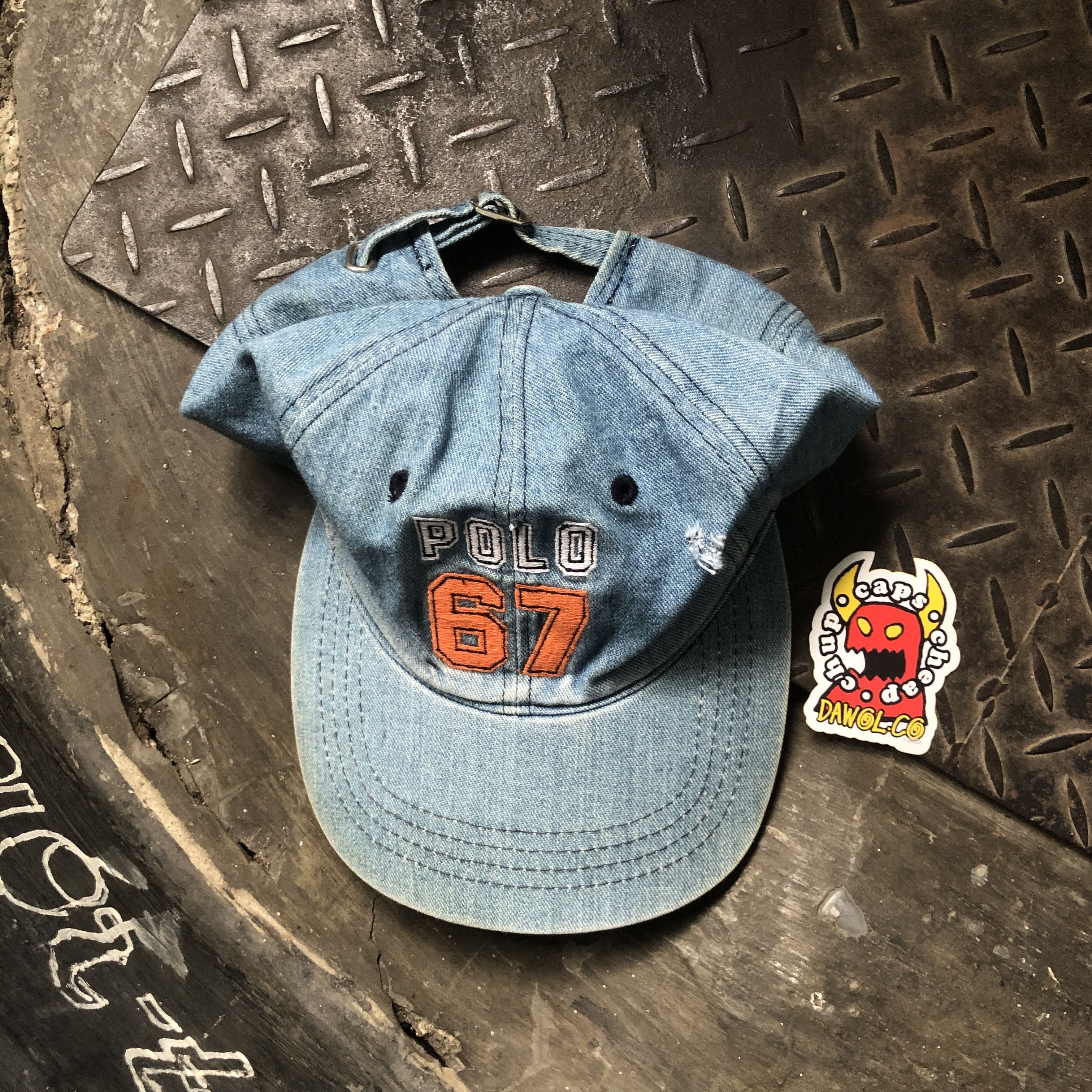 Polo Ralph Lauren Vintage 90s Polo Sport Ralph Lauren Denim Bluewashed Logo Size ONE SIZE - 1 Thumbnail