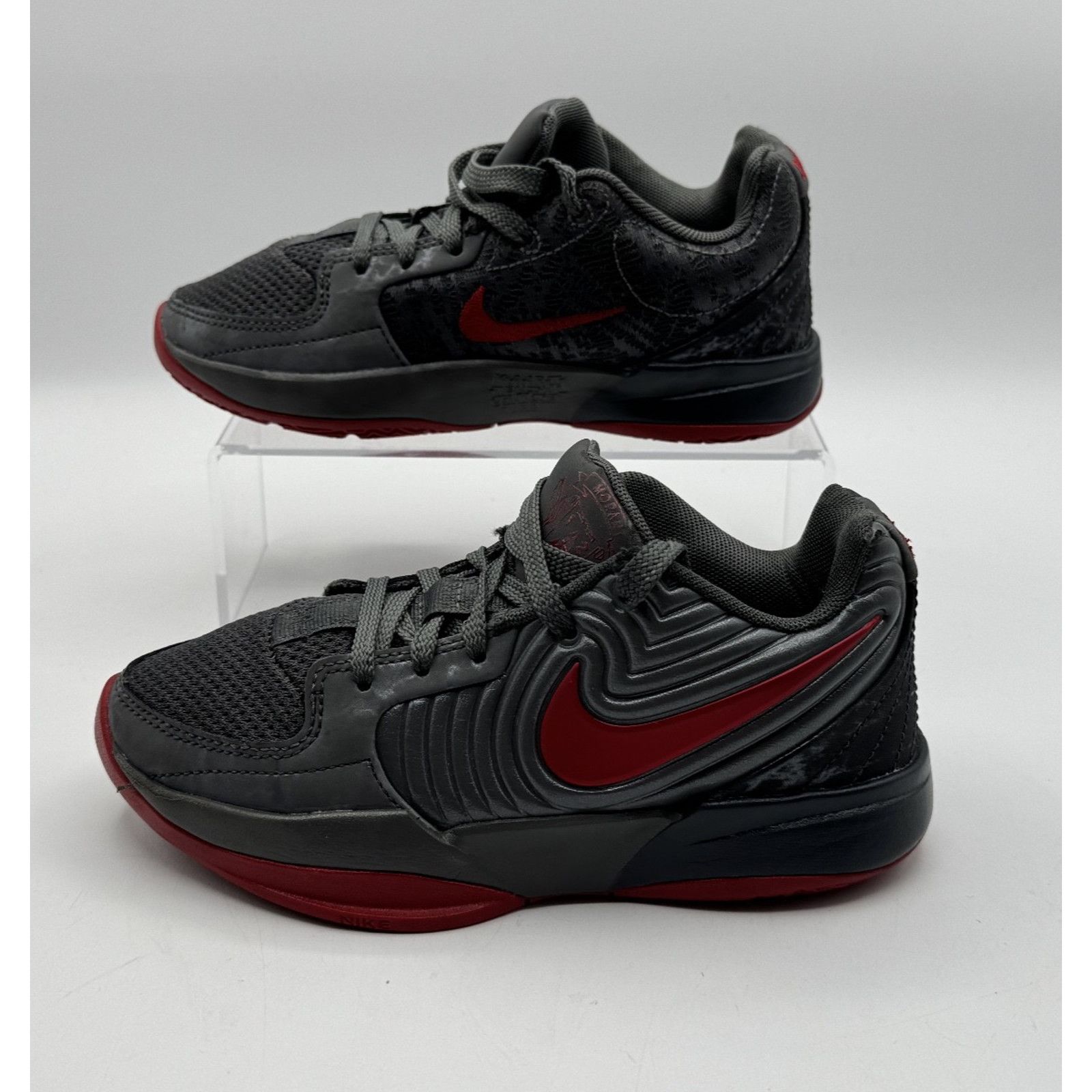Nike Nike Ja 2 Kids 1.5 Youth Boys Grey & Red Basketball Court Size ONE SIZE - 2 Thumbnail
