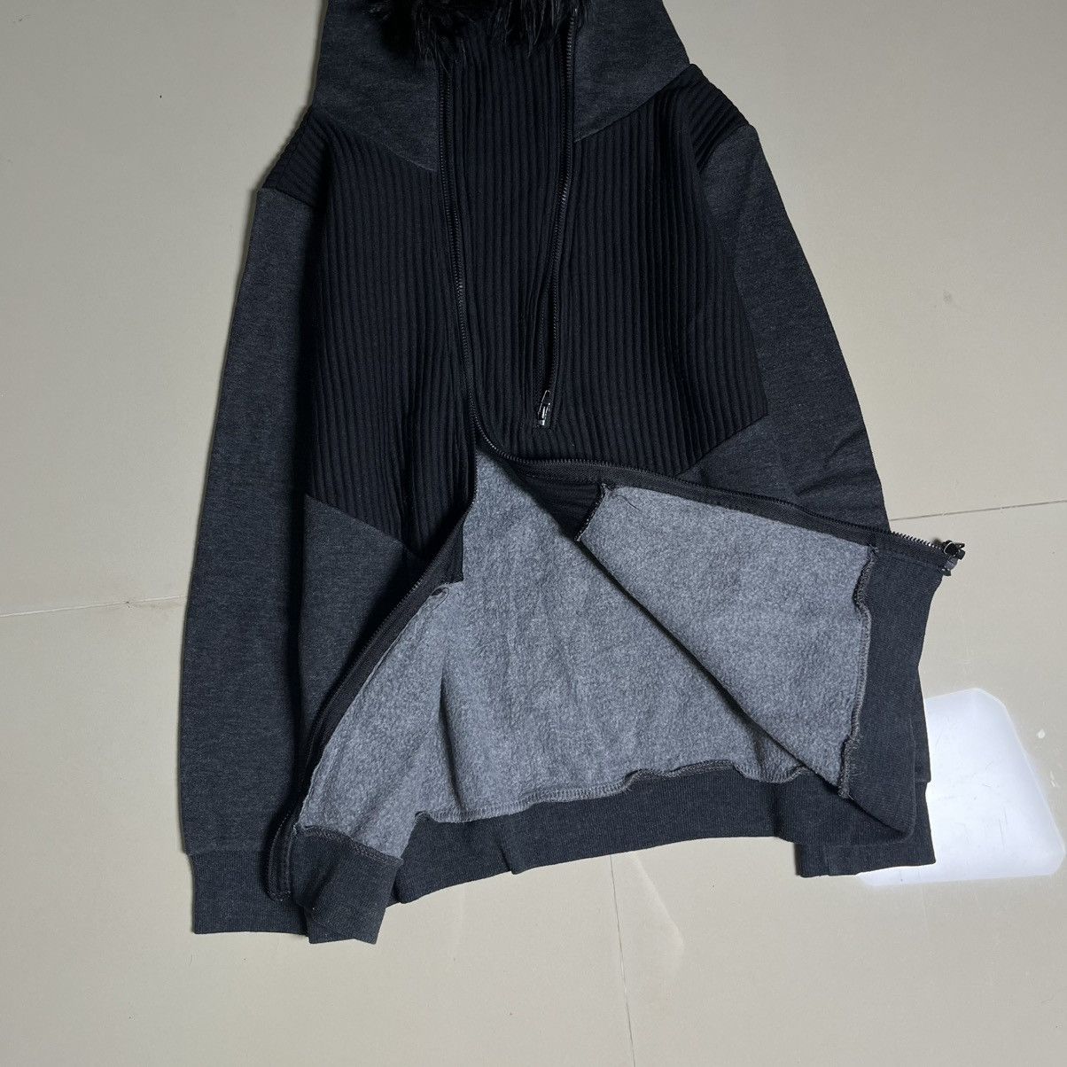 Le Grande Bleu (L.G.B.) Rare if six was nine / LGB Style Gothic Ribbed Fur Hoodie Size US M / EU 48-50 / 2 - 3 Thumbnail