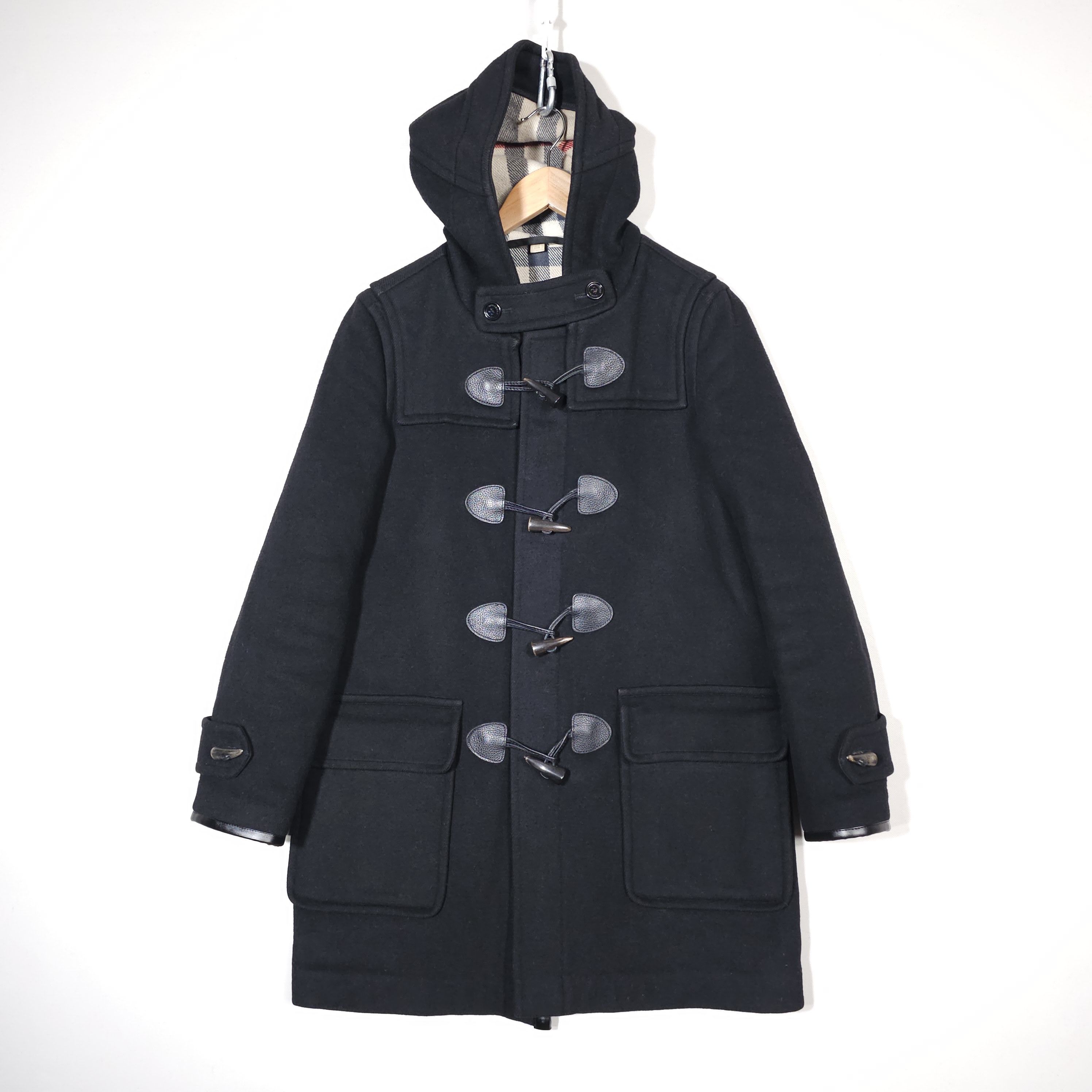 Burberry Burberry Brit Wool Duffle Coat Hooded Nova Check US 8 ITA 42 Size M / US 6-8 / IT 42-44 - 2 Thumbnail