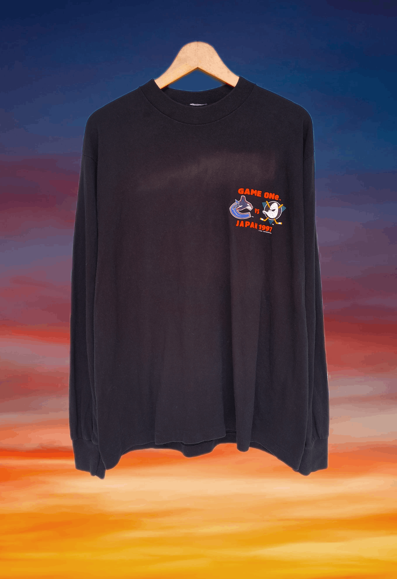 NHL × Vintage Streetwear Vintage GAME ONE NHL JAPAN 1997 Longsleeve Shirt Size US L / EU 52-54 / 3 - 1 Thumbnail