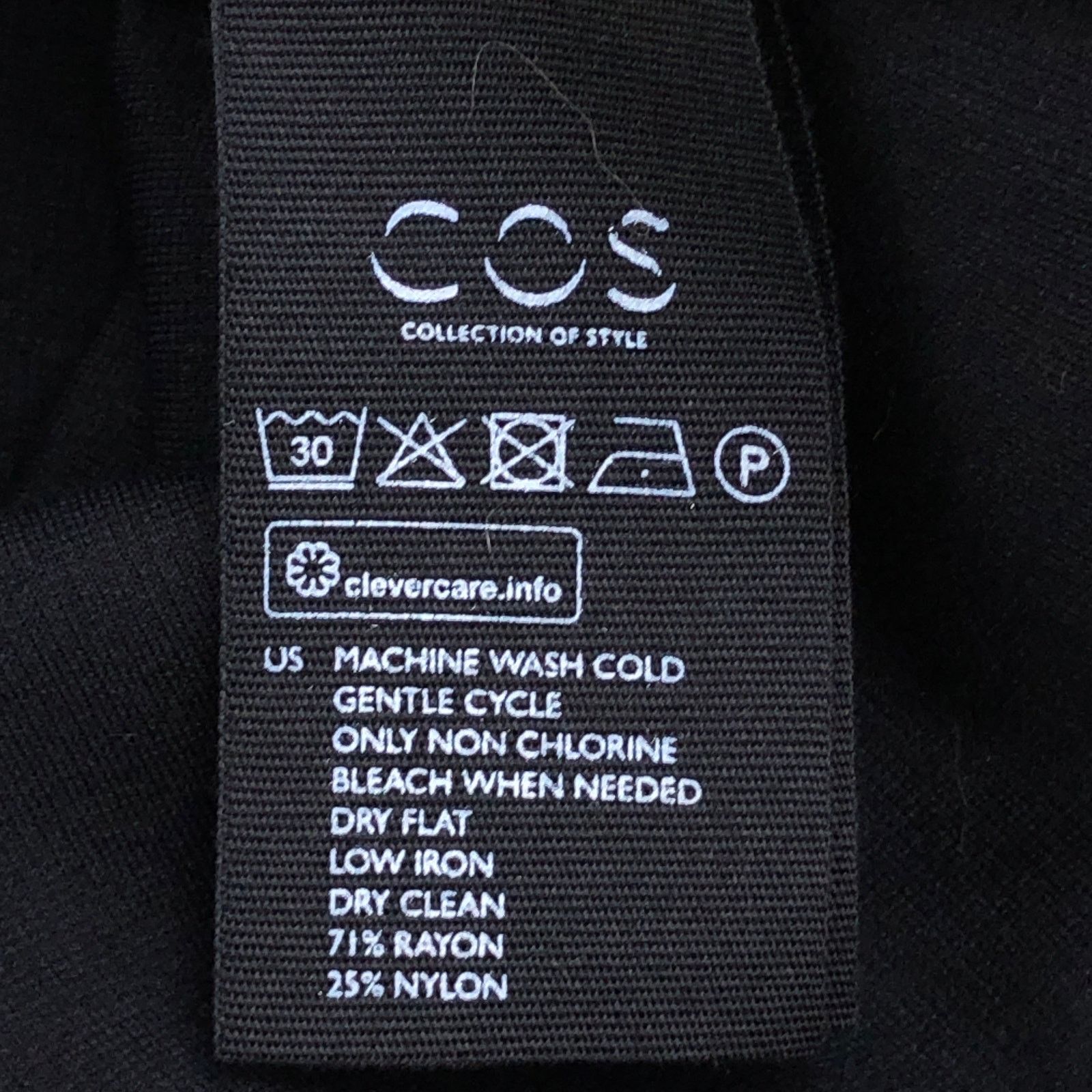Cos COS Size XS Dress T Shirt Layered Side Ruffle Stretch Black Size XS / US 0-2 / IT 36-38 - 13 Thumbnail