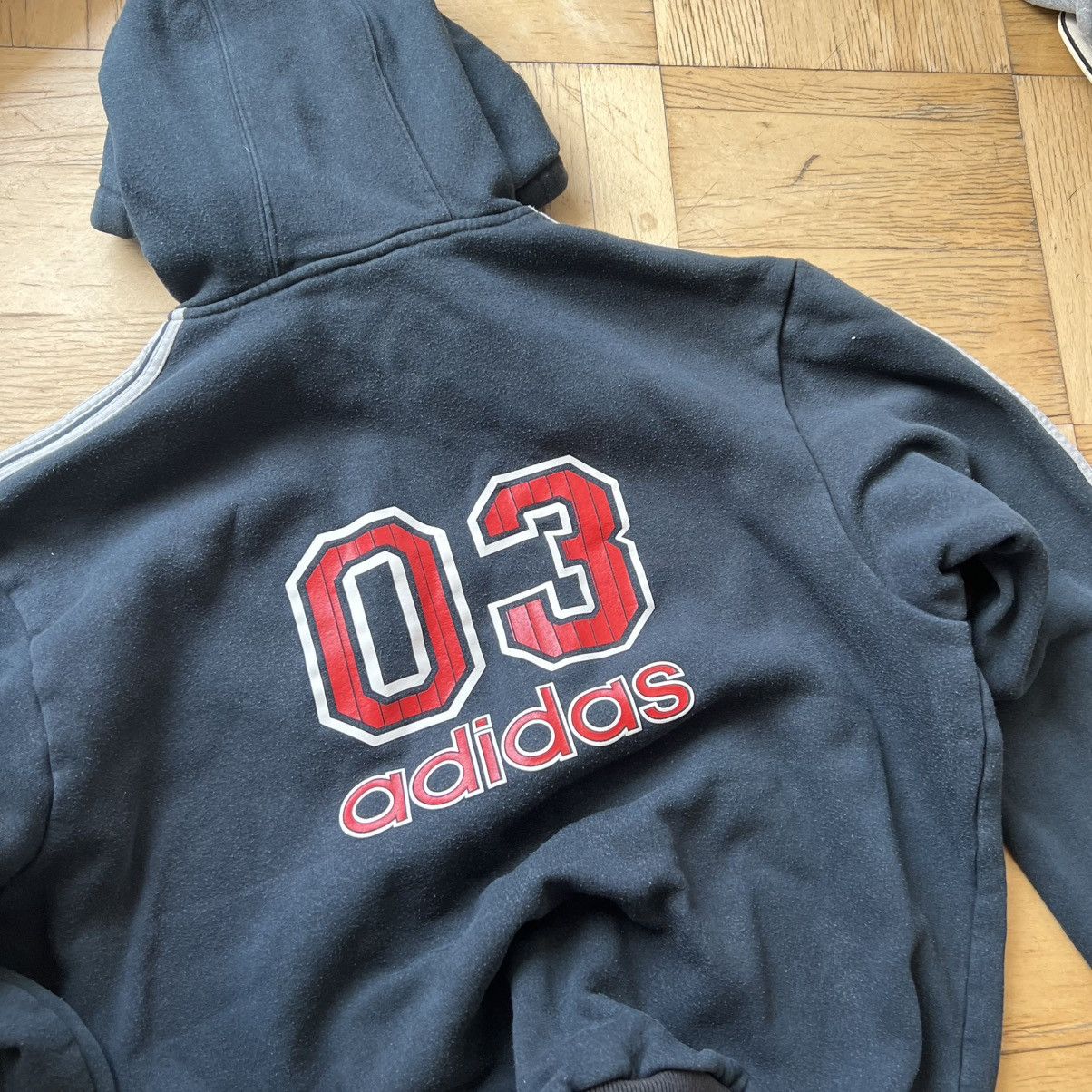 Adidas × Vintage Blue Vintage Hoodie Adidas Y2K Size US L / EU 52-54 / 3 - 4 Thumbnail