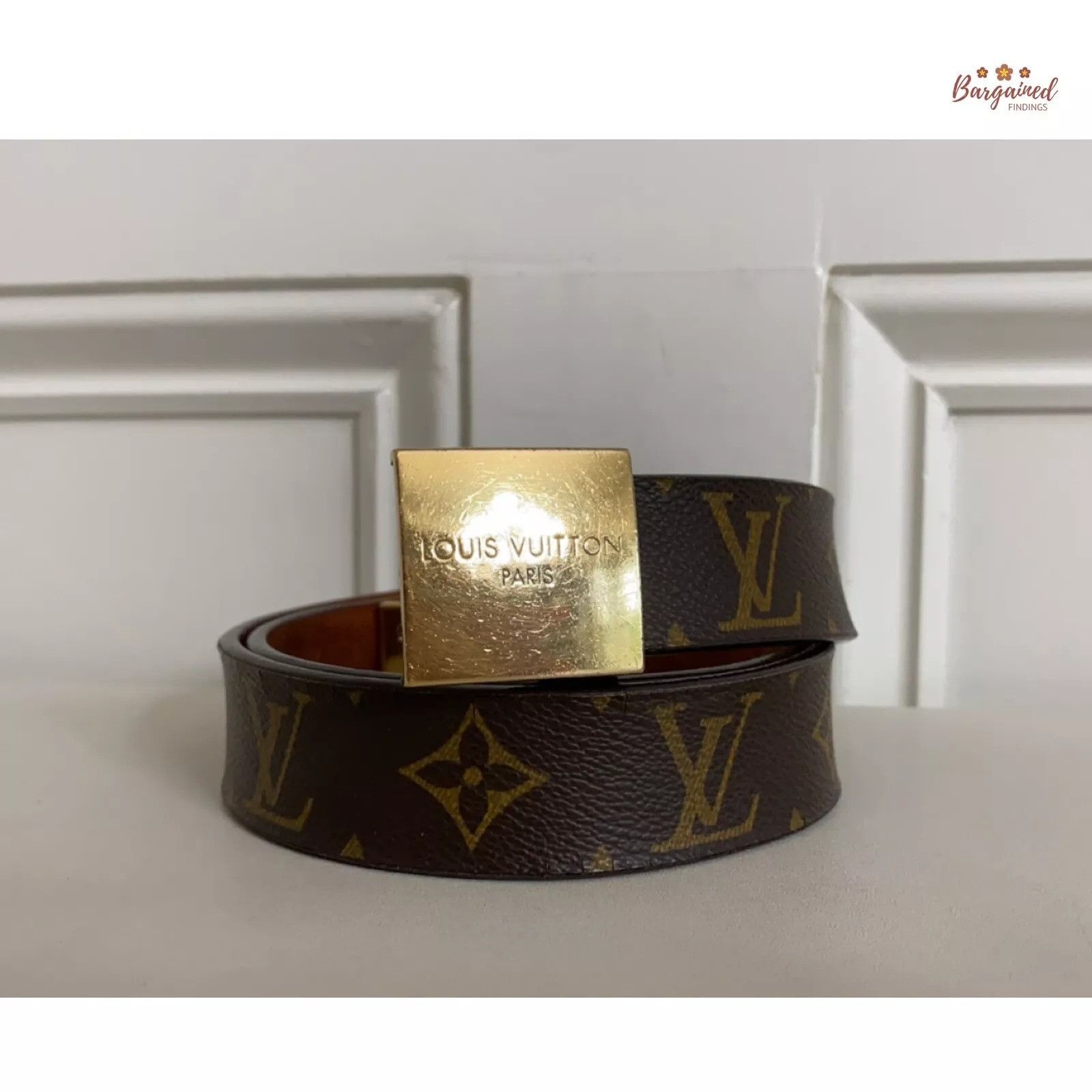Louis Vuitton Louis Vuitton Brown Coated Canvas Ceinture Carre Buckle Belt Size 30 - 7 Thumbnail