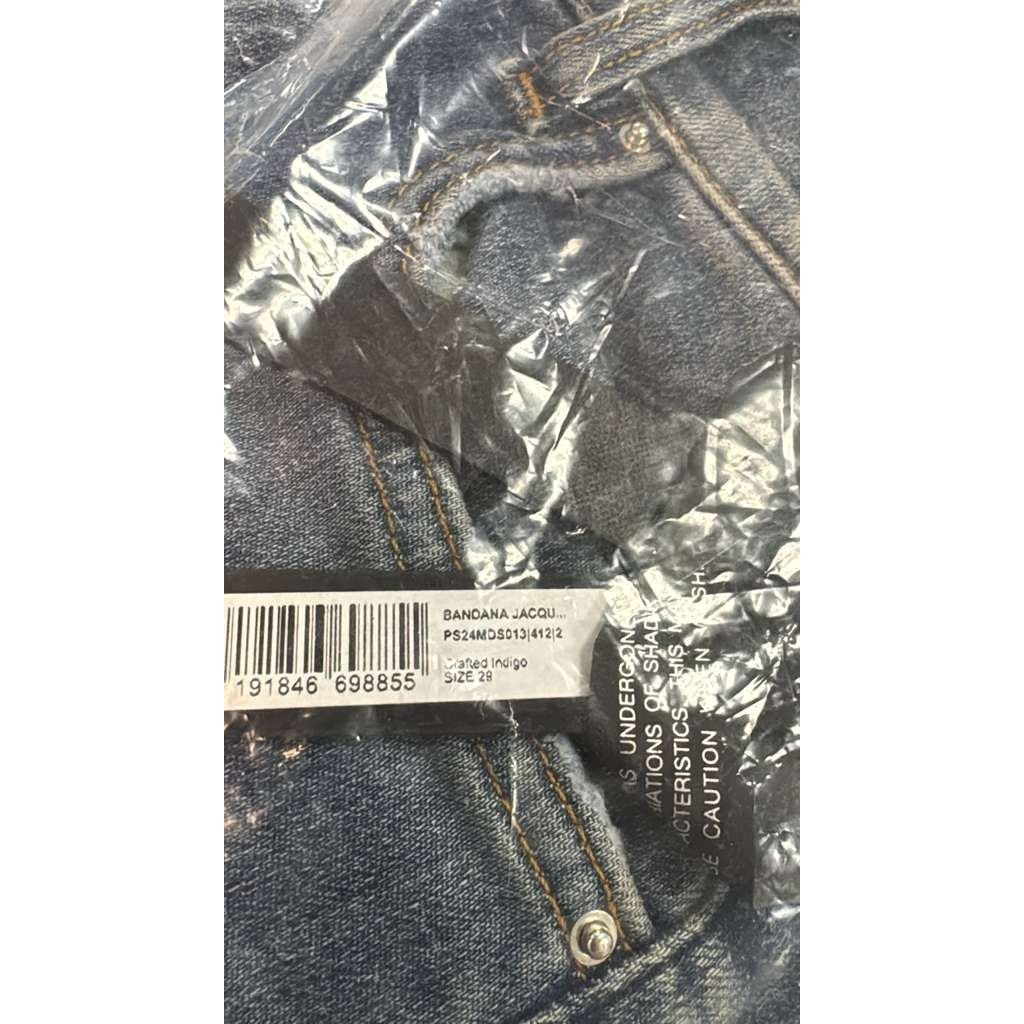 Amiri o1rshd1 Bandana Jacquard Jean in Crafted Indigo Blue Size US 29 - 13 Thumbnail