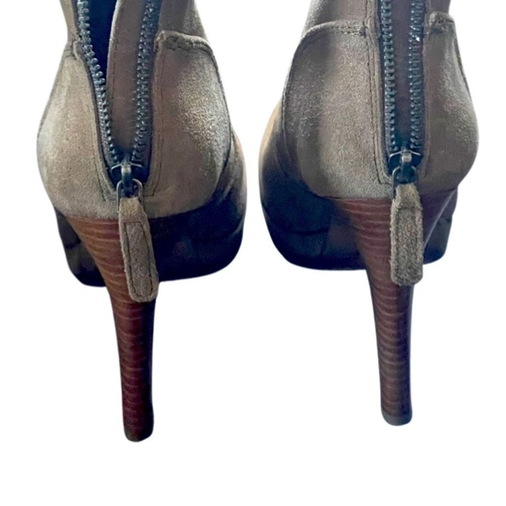 Nine West NWOT Nine West Tan Suede Platform Ankle Boots Size 8.5. Size US 8.5 / IT 38.5 - 2 Thumbnail