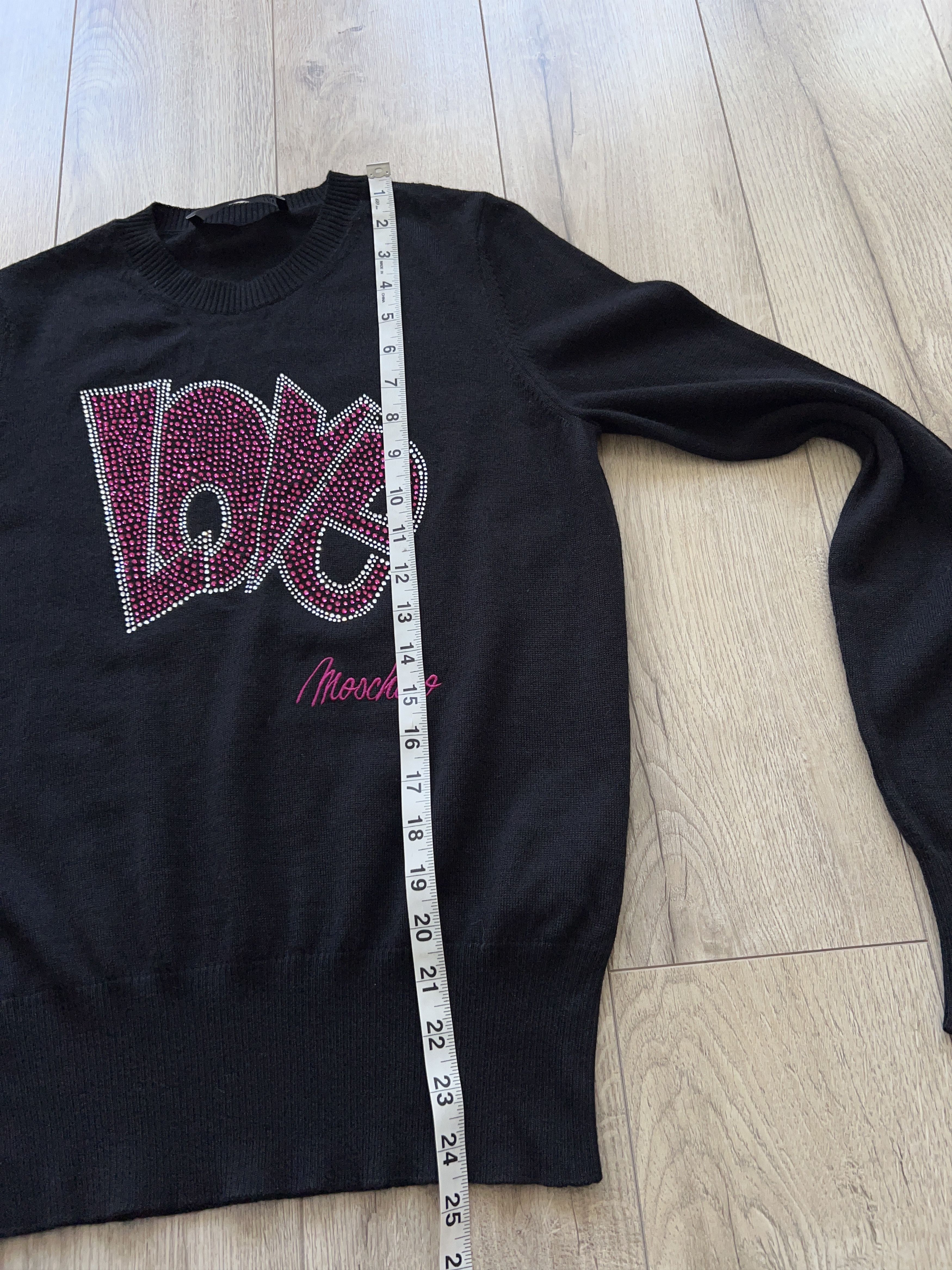 Designer × Love Moschino LOVE MOSCHINO Big Logo Wool Acrylic Sweater Jumper Pullover Size M / US 6-8 / IT 42-44 - 6 Thumbnail