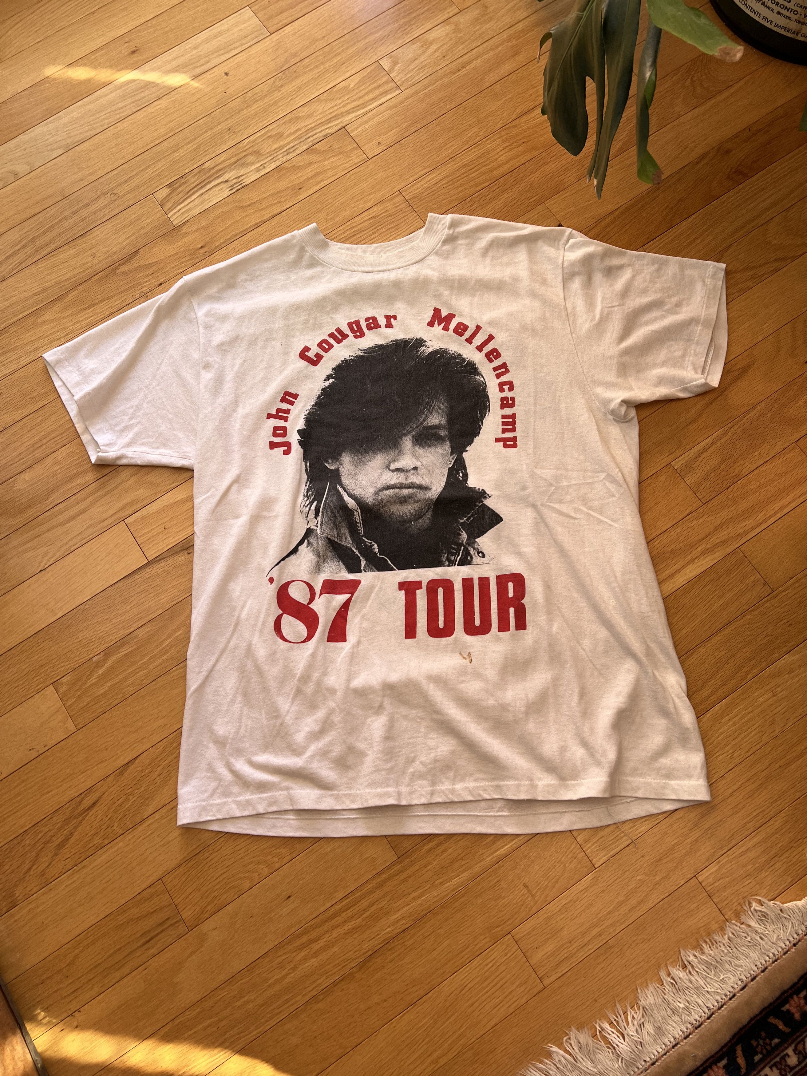 Vintage 1987 John Cougar Mellencamp Tour Tee Size US XL / EU 56 / 4 - 1 Thumbnail