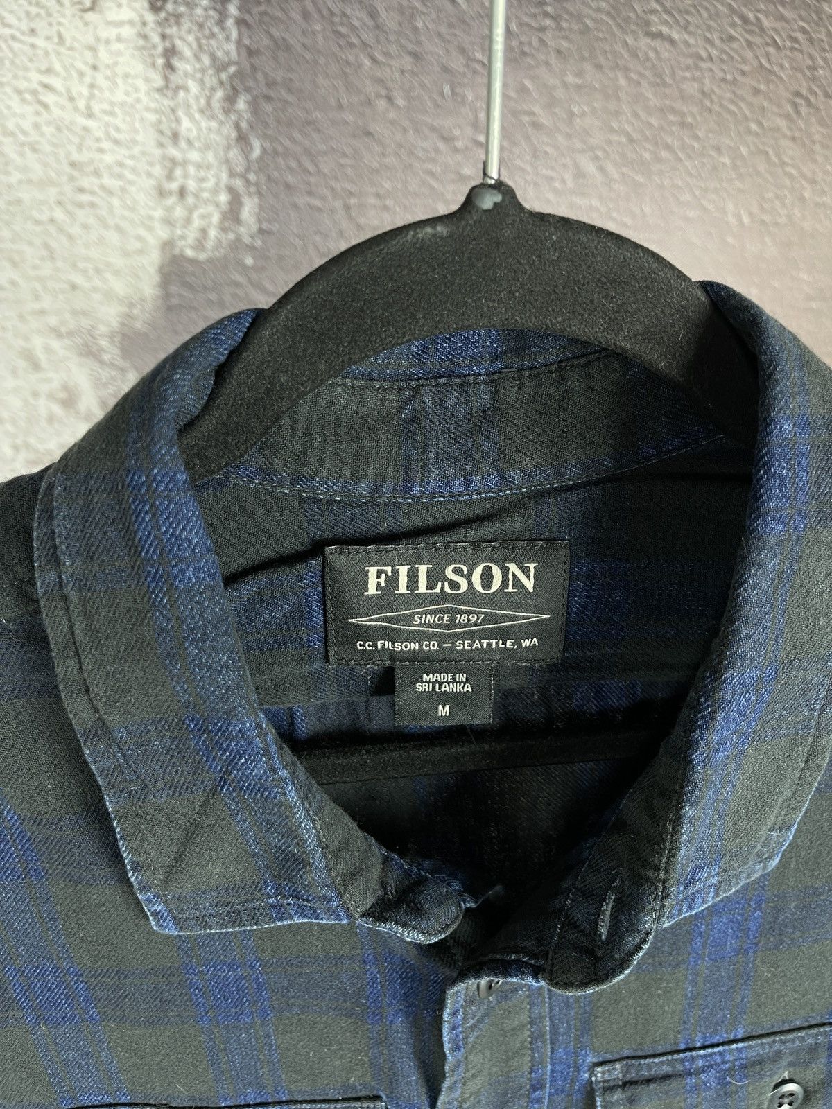 Filson Filson Indigo blue checkered flannel long sleeve shirt Size US M / EU 48-50 / 2 - 4 Thumbnail