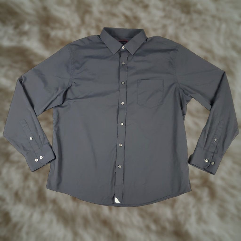 UNTUCKit UNTUCKit Shirt Mens XL Gray Nylon Stretch Button Up Long Sleeve Size US XL / EU 56 / 4 - 1 Thumbnail