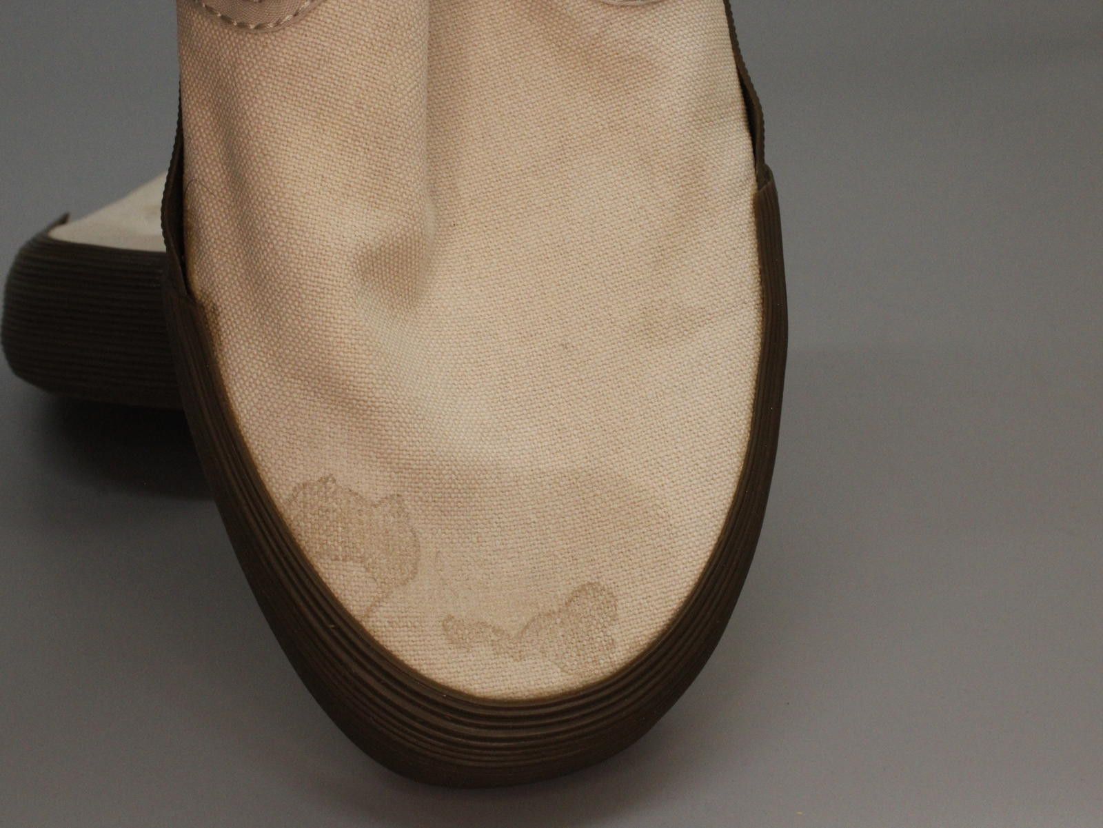 Dr. Martens Dr. Martens Women's Canvas Slip-On Shoes, White and Brown Size US 7 / IT 37 - 4 Thumbnail