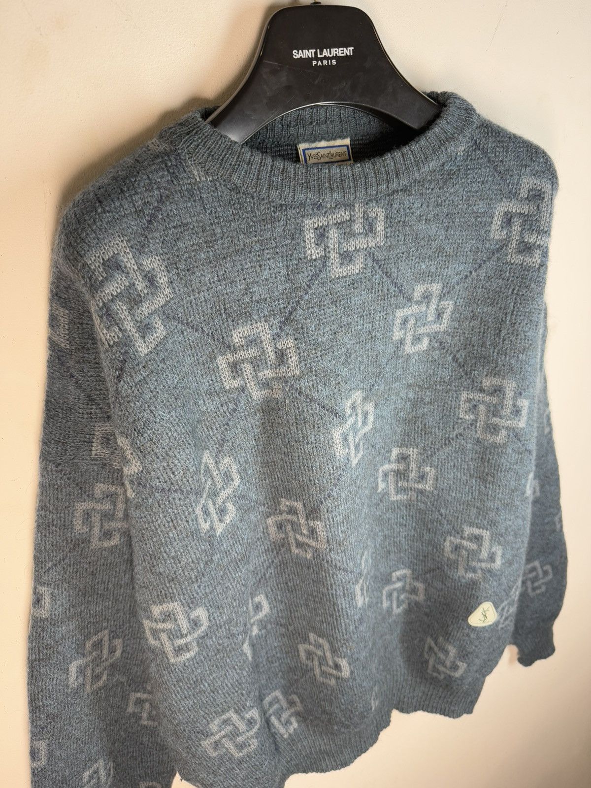 Yves Saint Laurent 1990s YSL Sweater Wool Soft Knitted Vintage Sweatshirt Size US XL / EU 56 / 4 - 19 Thumbnail