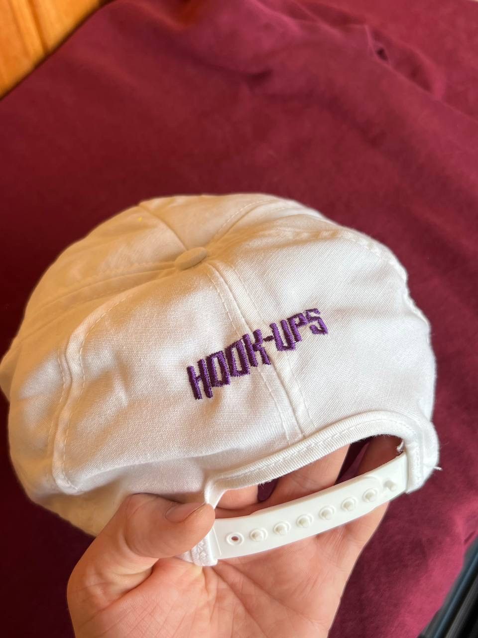 Vintage Rare Hook-Ups Cap Hat Girl Anime EYE 90s White USA 🇺🇸