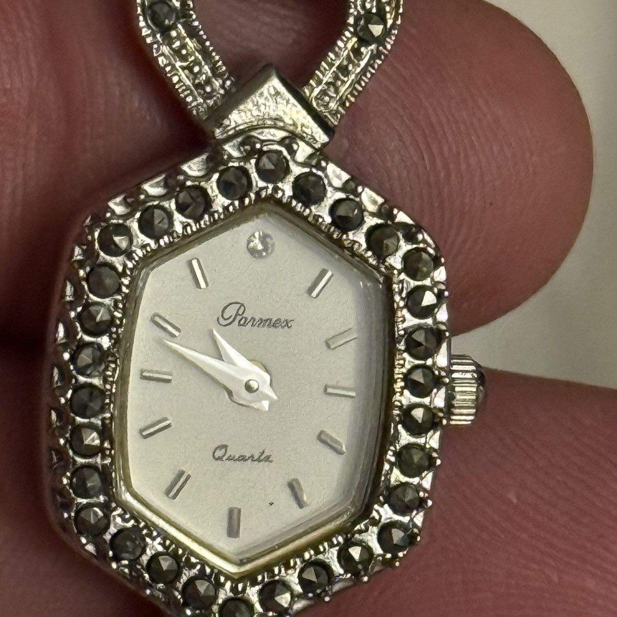Vintage Vintage Parmex silver marcasite hugs and kisses watch Size ONE SIZE - 8 Thumbnail