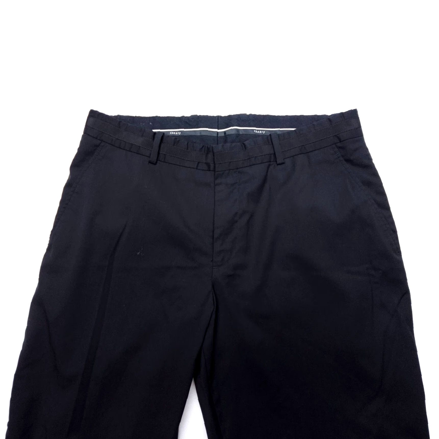 Theory Theory Mens Dress Pants Chino Black Wool Blend Stretch 29" Inseam Flat Front Regular 34 Size US 34 / EU 50 - 3 Thumbnail