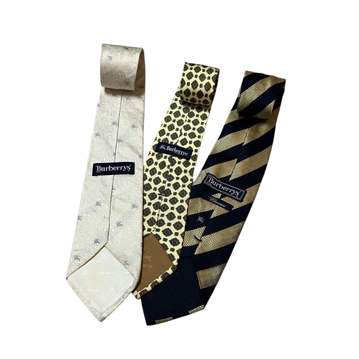 Burberry × Designer Burberry Italian Silk Tie Lot of 3 Size ONE SIZE - 1 Thumbnail
