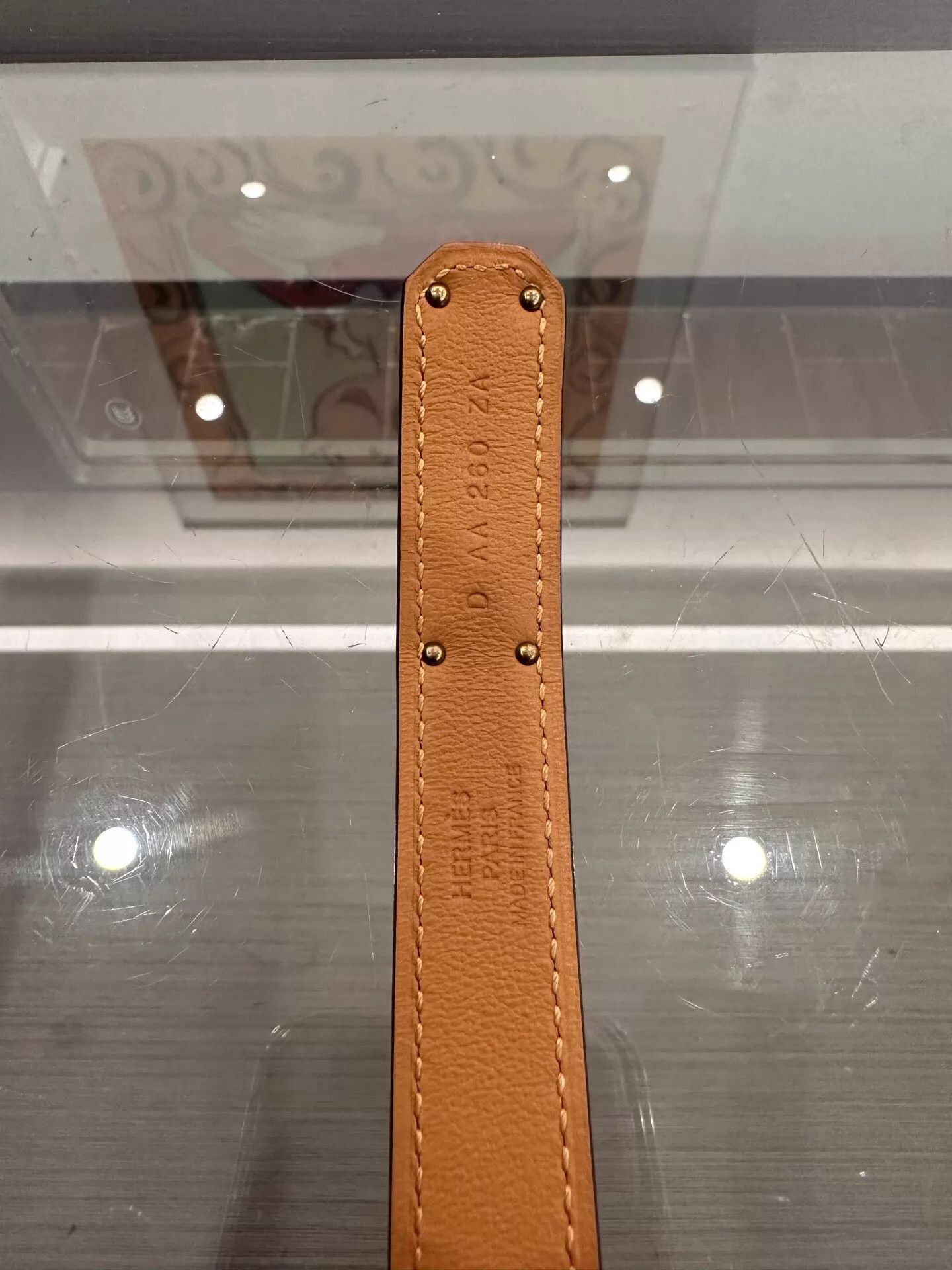 Hermes Hermes Kelly buckle 2cm belt Gold Brown 85 D mint box Size ONE SIZE - 8 Thumbnail