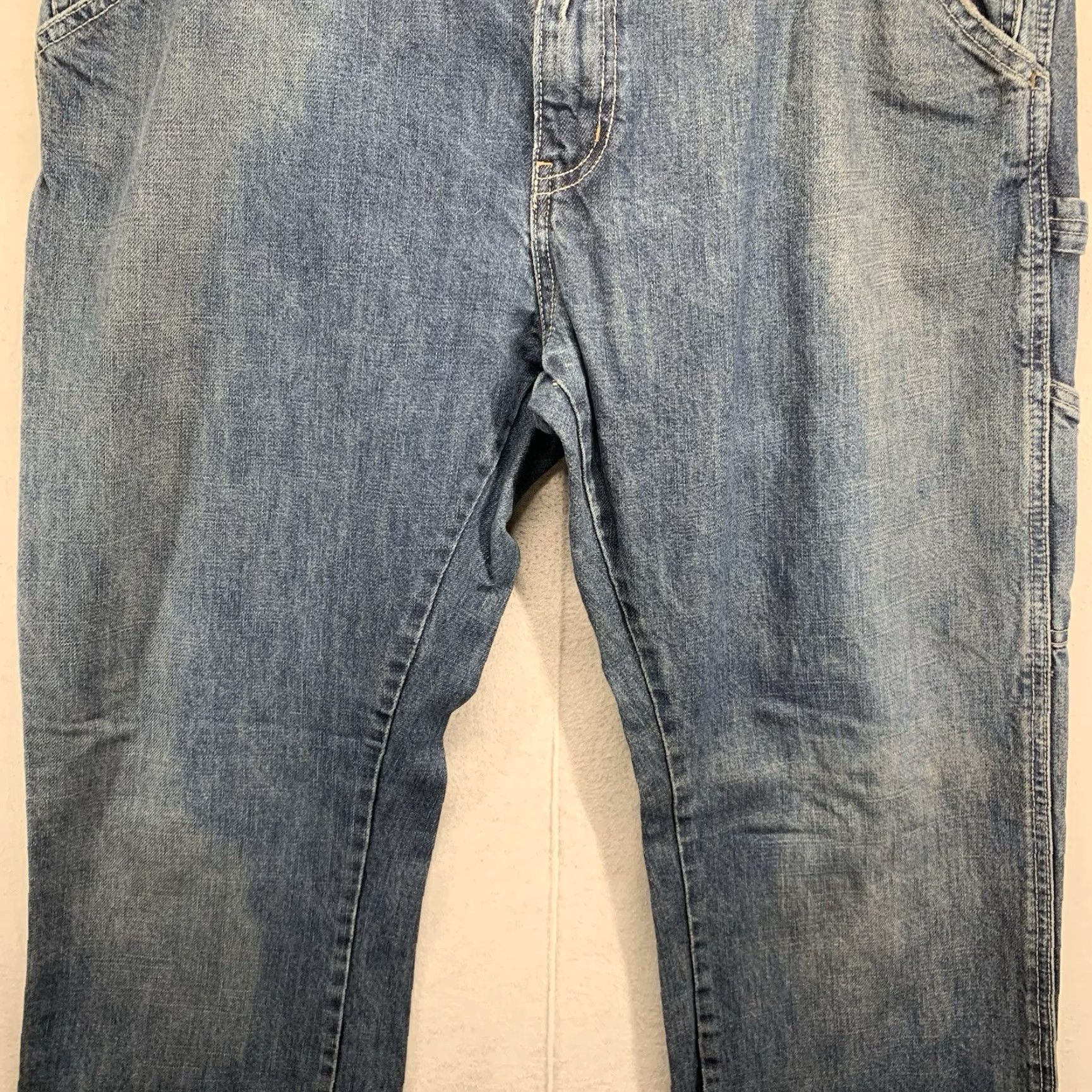 Vintage VINTAGE Plugg Men’s Jeans Size 38 Loose Fit 30in Blue Denim 90s Biker Music Band Size US 38 / EU 54 - 6 Thumbnail