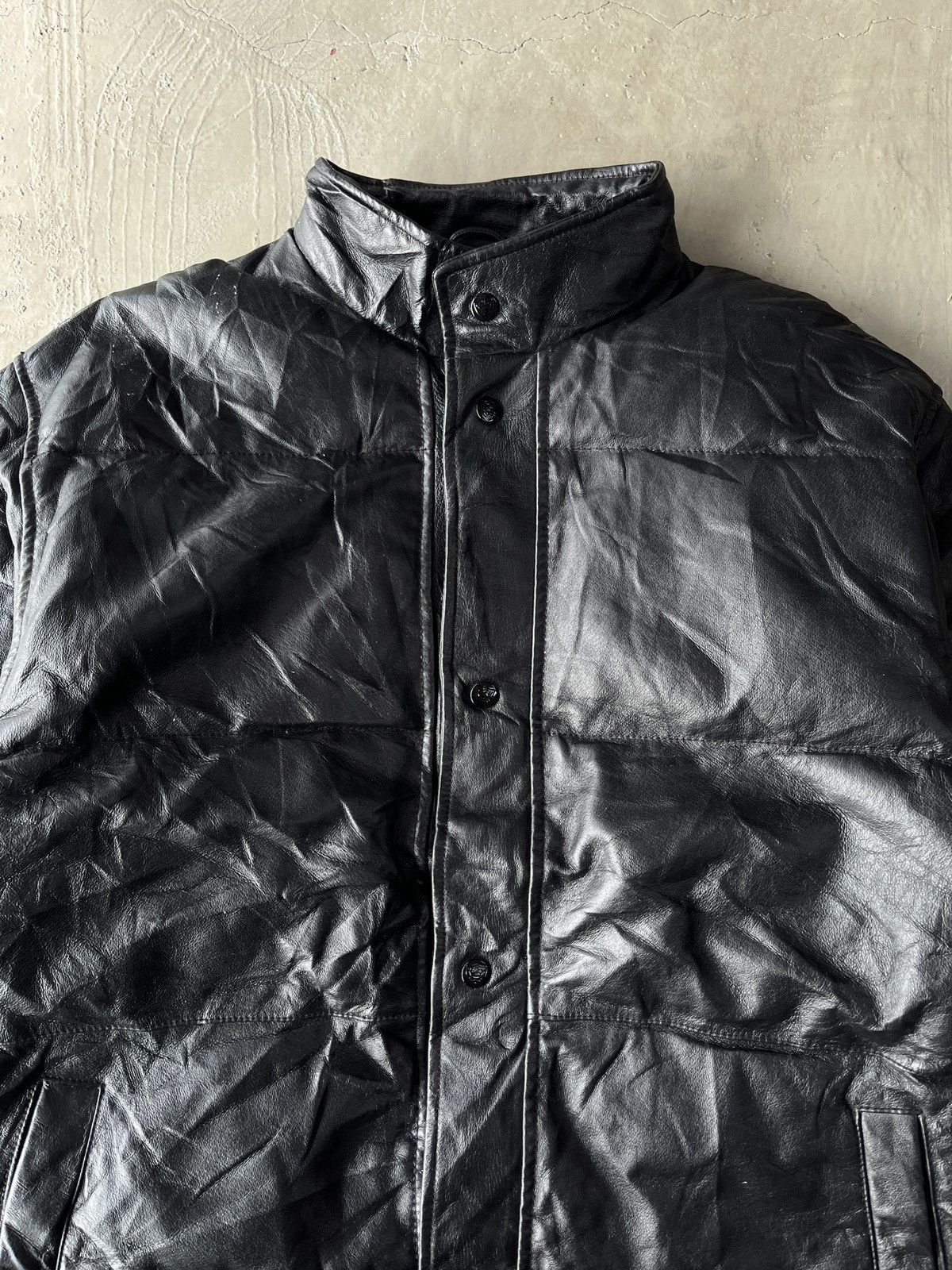 14th Addiction Vintage Genuine Leather Puffer Jacket Nanushka Yeezy Style Size US L / EU 52-54 / 3 - 2 Thumbnail