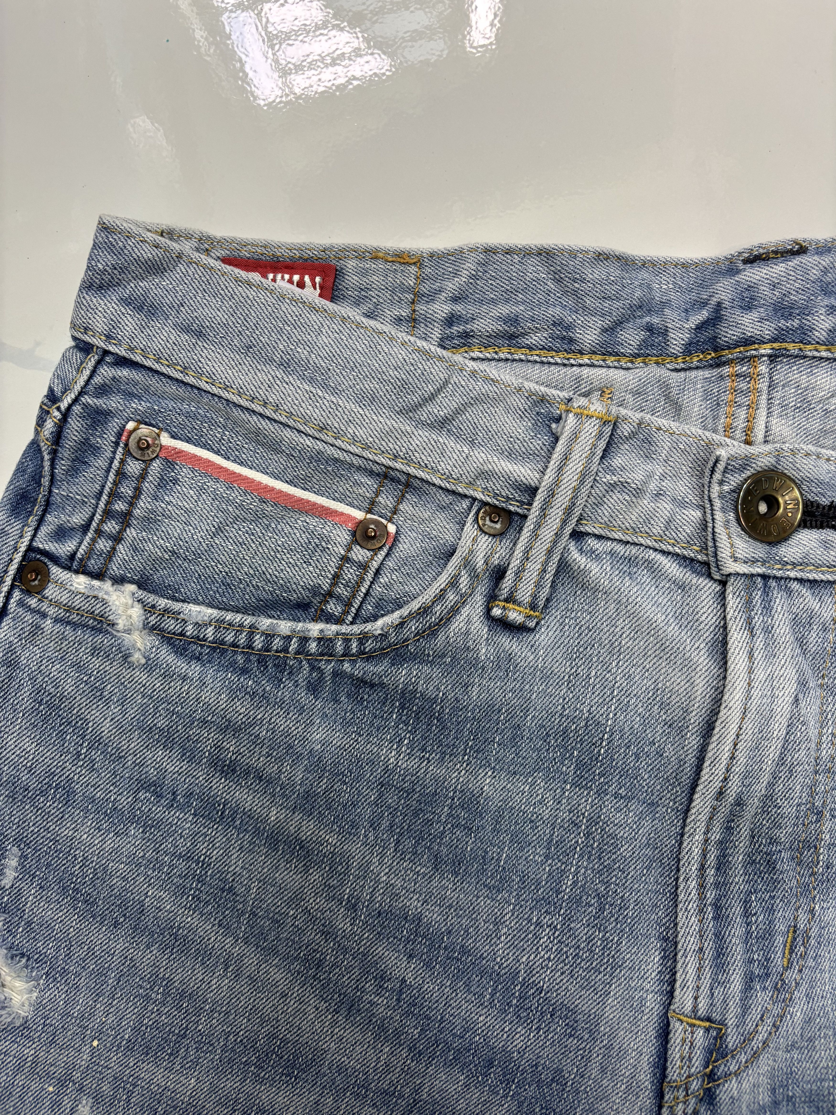 Acne Studios 🔥EDWIN 505zx SELVEDGE DENIM BUCKLE BACK BLUE WASH JEANS Size US 30 / EU 46 - 11 Thumbnail