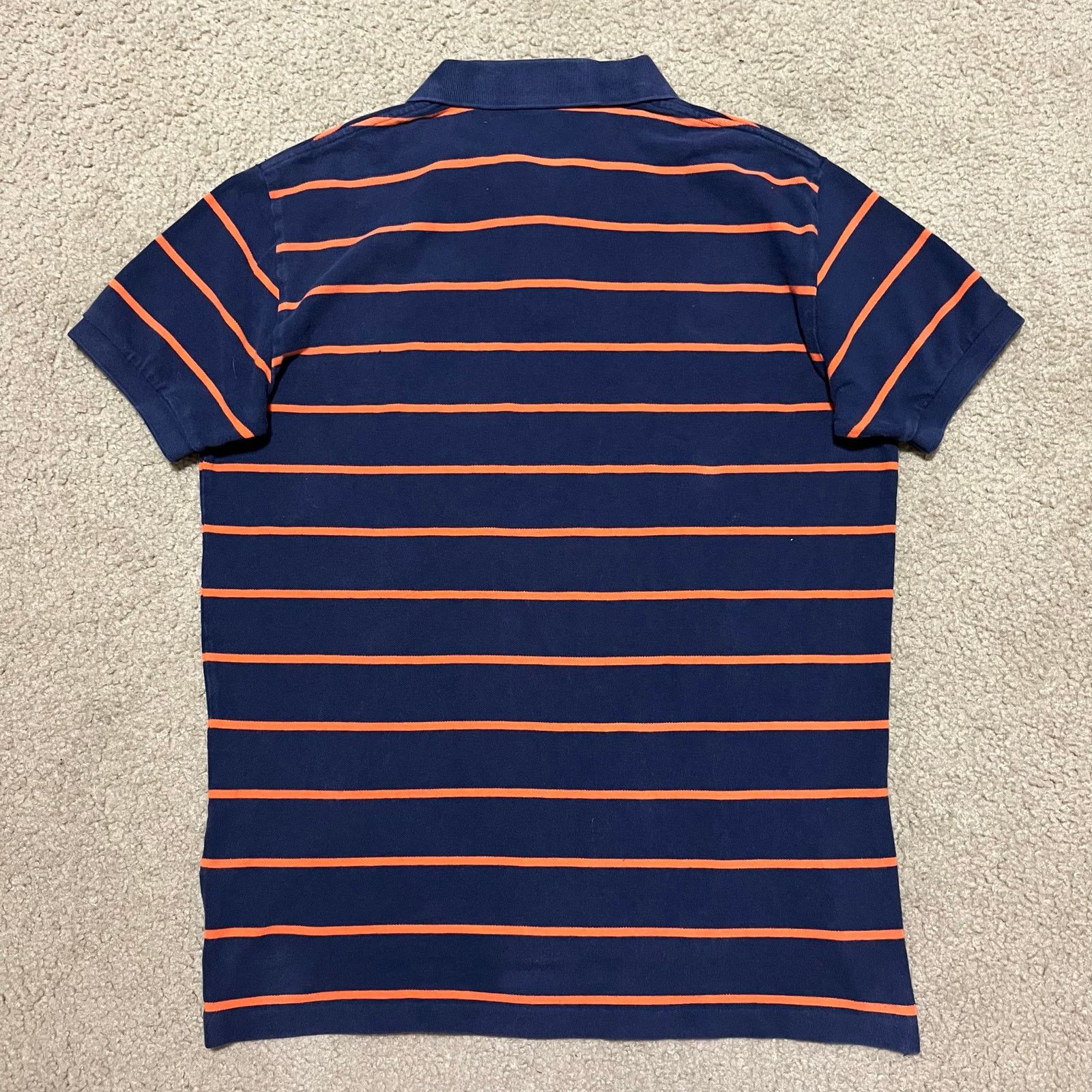 Polo Ralph Lauren Polo Ralph Lauren Orange/Navy Striped Polo Shirt Large Size US L / EU 52-54 / 3 - 2 Thumbnail