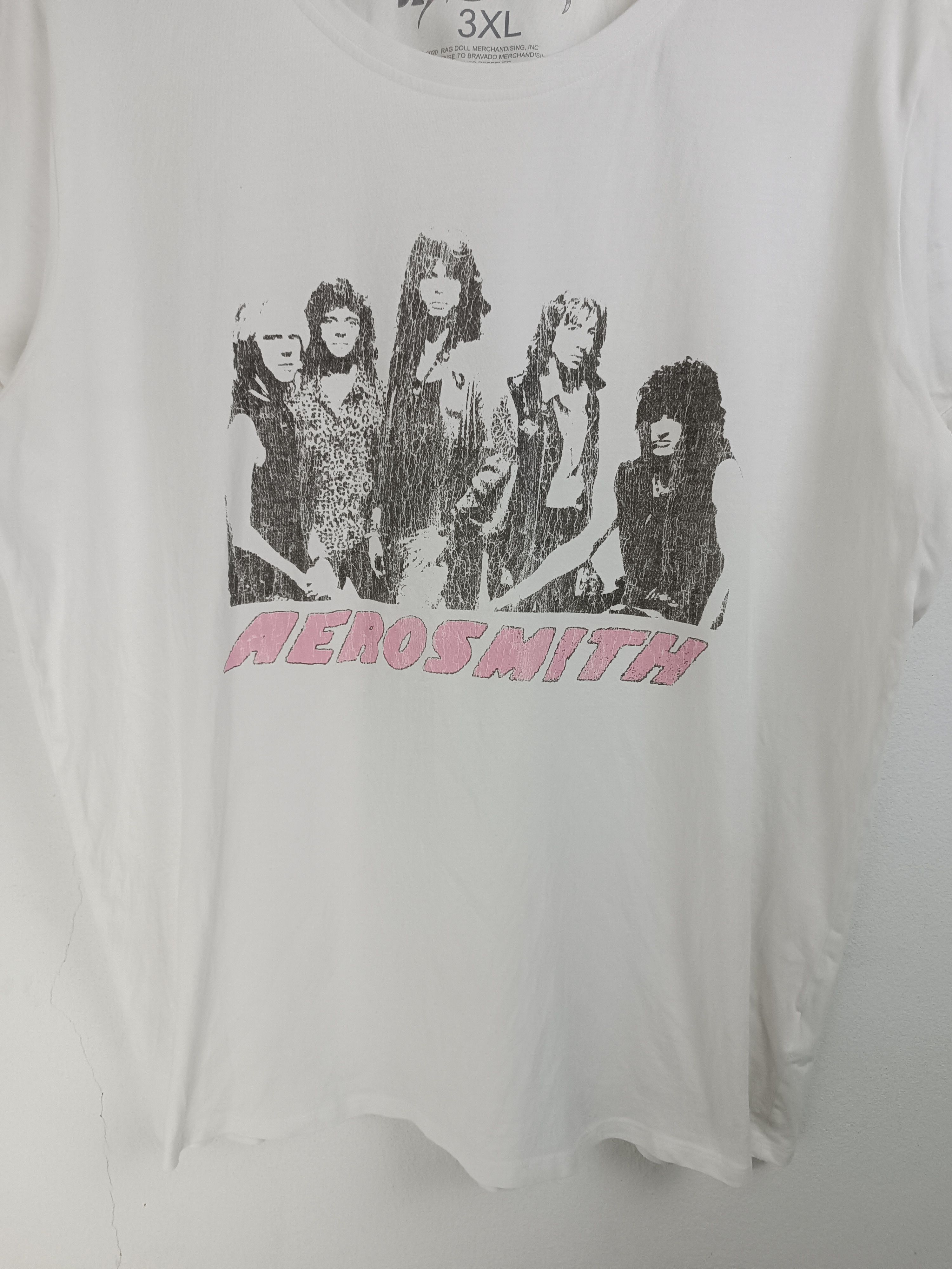 Band Tees VINTAGE AEROSMITH ROCK LINE UP TEE bon jovi kiss queen Size US XL / EU 56 / 4 - 7 Thumbnail