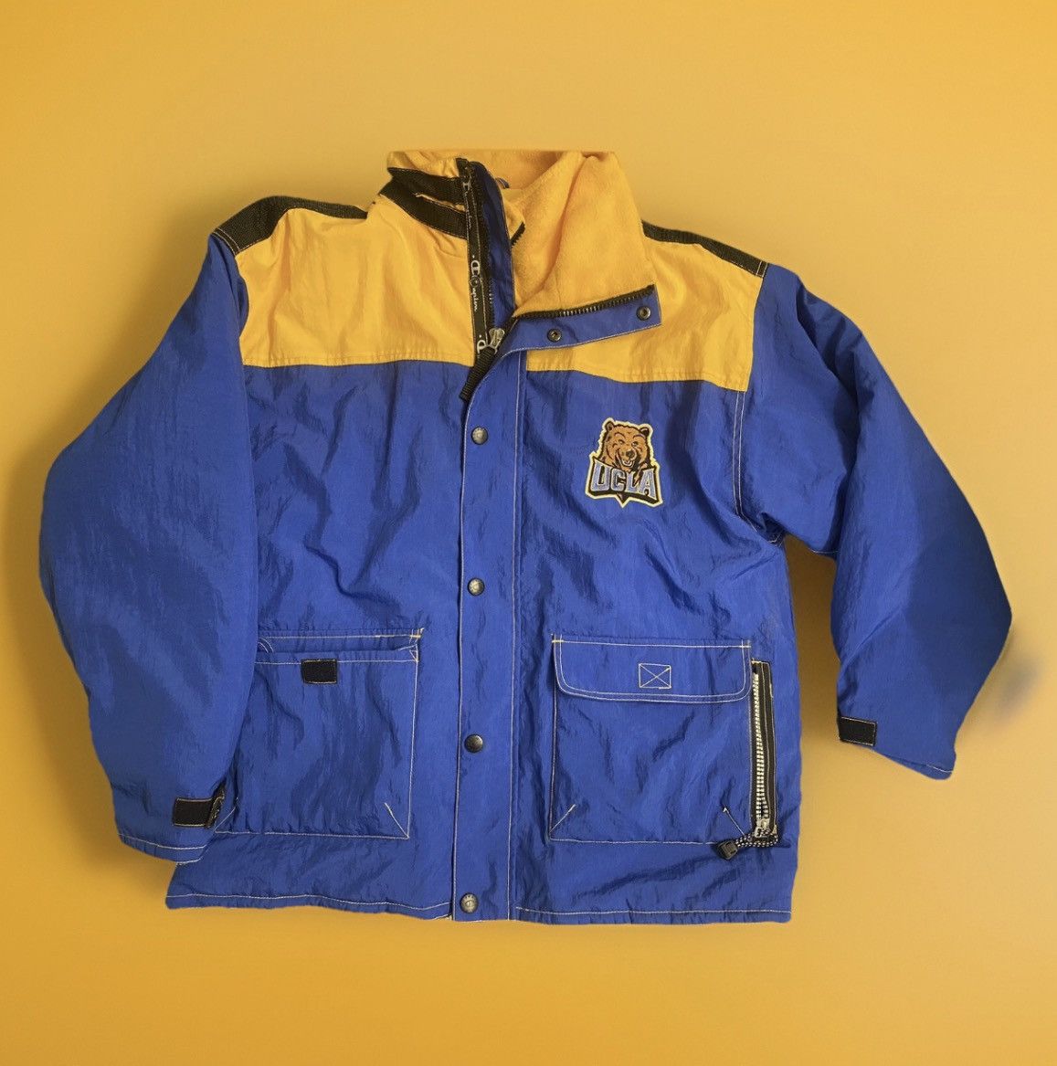 Champion UCLA BRUINS CHAMPION JACKET FLEECE BLUE GOLD ZIP XL PARKA Size US XL / EU 56 / 4 - 1 Thumbnail