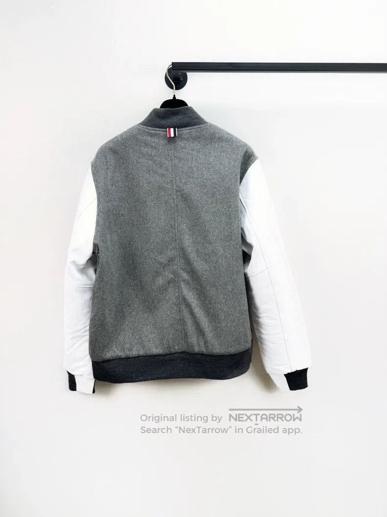 Thom Browne Thom Browne Leather Padded Casual Baseball Jacket Size US L / EU 52-54 / 3 - 4 Thumbnail