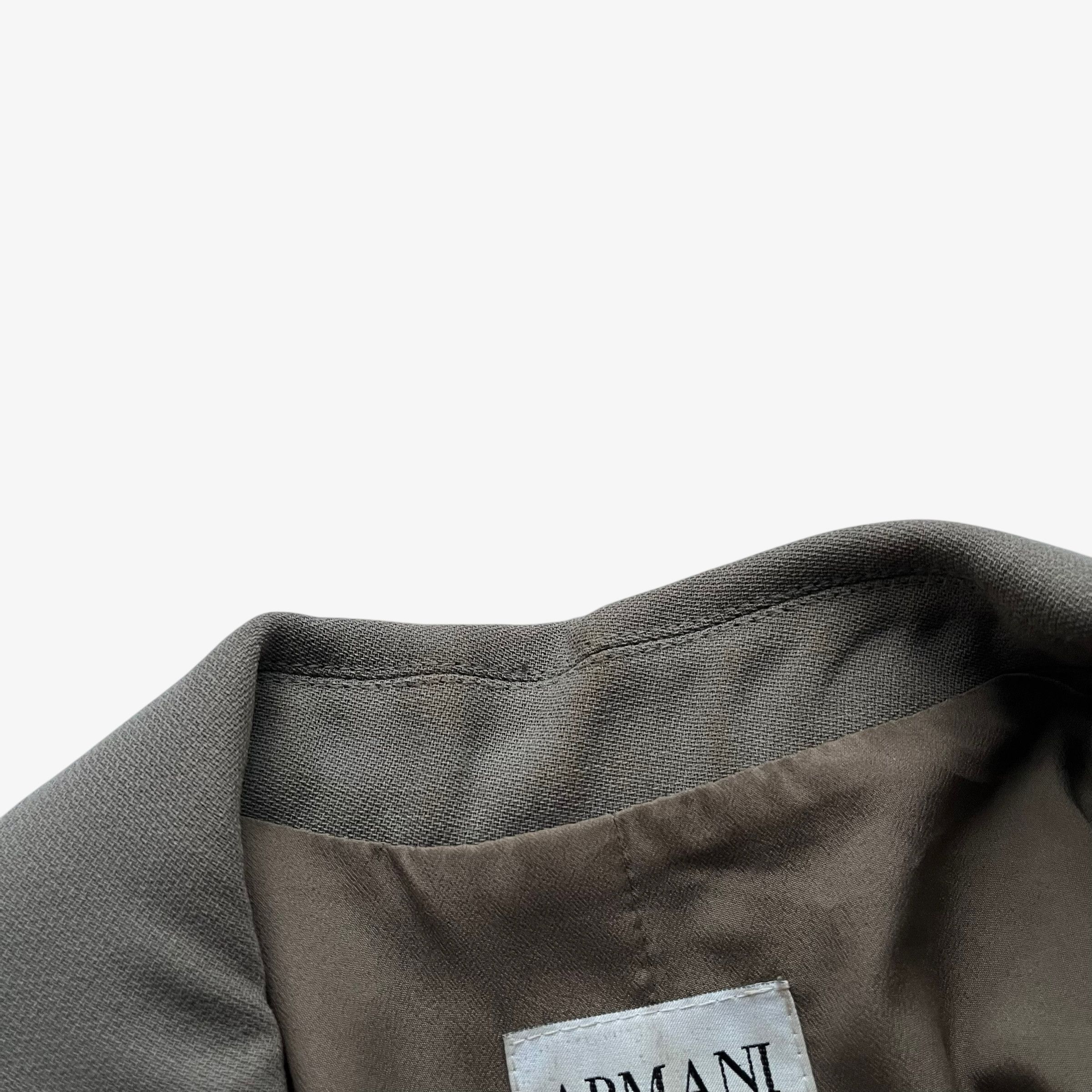 Armani Vintage Y2K Women's Armani Collezioni Grey Blazer Size S / US 4 / IT 40 - 8 Thumbnail