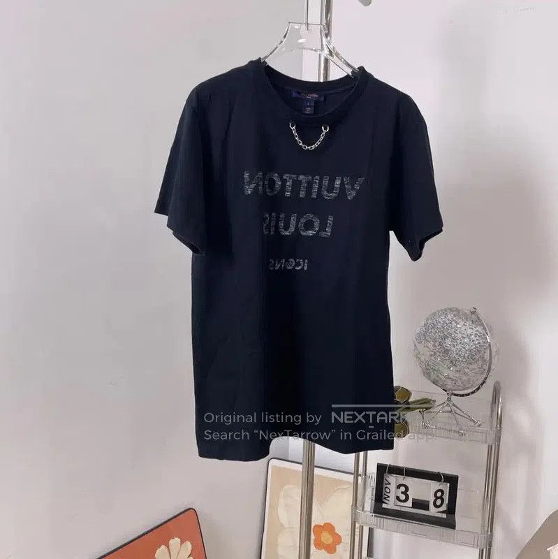 Louis Vuitton Louis Vuitton Black Cotton T. Size L / US 10 / IT 46 - 1 Thumbnail