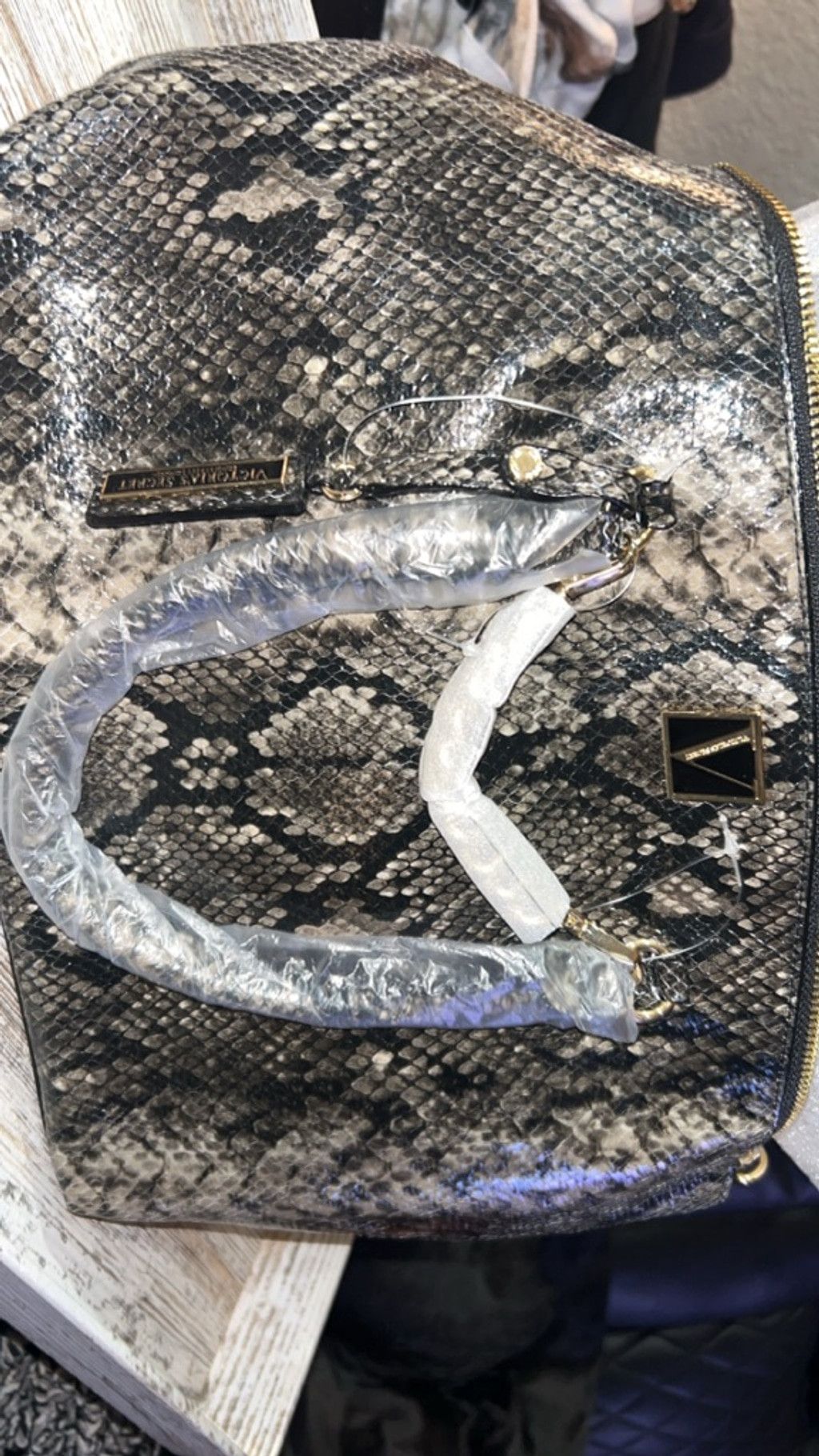 Victoria's Secret Women's Victoria's Secret One Size Snake Print Tote Bag Brow Size ONE SIZE - 5 Thumbnail