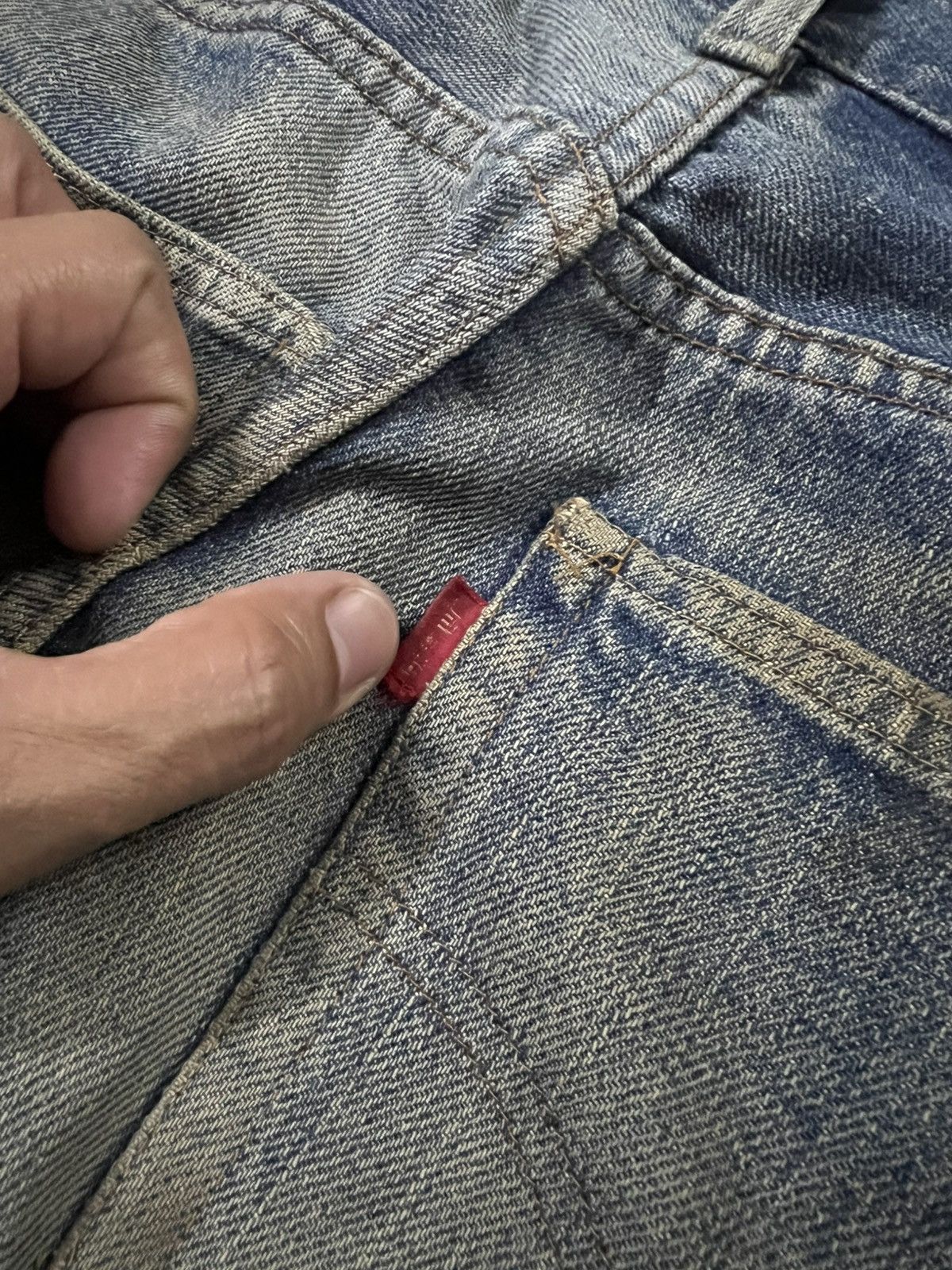 Levi's 60’s Levi’s 501 Redline #2 Selvedge Distressed Rusty Jean Size US 29 - 21 Thumbnail