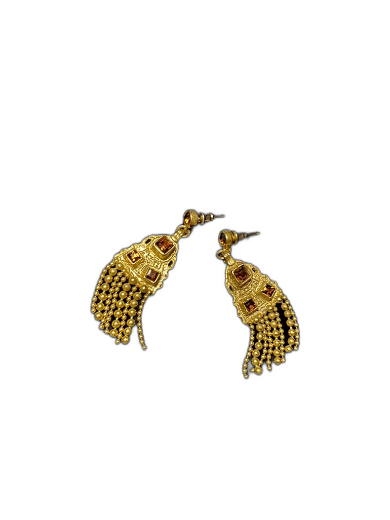 Jean Paul Gaultier Jean Paul Gaultier Gem Tassel Earrings Size ONE SIZE - 1 Thumbnail